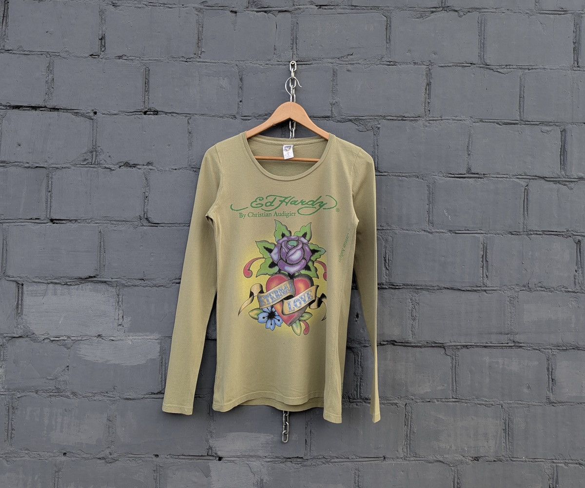 Ed Hardy Vintage Ed Hardy by Christian Audigier Longsleeve Shirt Size S / US 4 / IT 40 - 1 Thumbnail