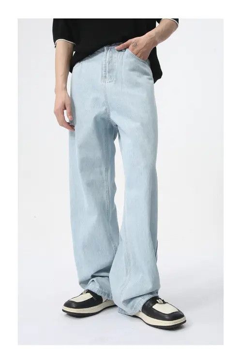 Other Japanese light-colored simple straight loose casual jeans Size US 32 / EU 48 - 1 Thumbnail