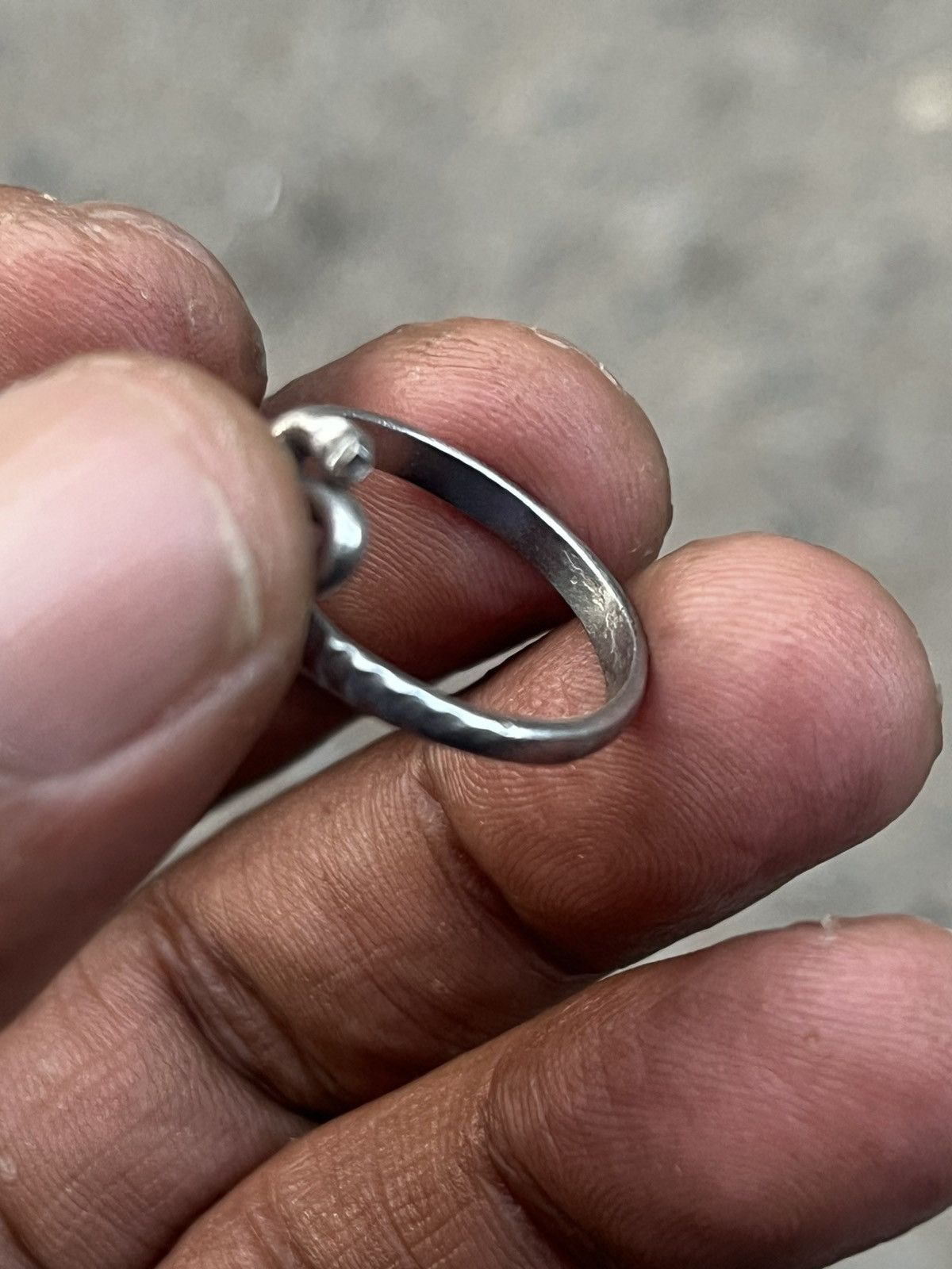 Hysteric Glamour Handcrafted Hammered Snake Ring Sterling Silver Style Size ONE SIZE - 9 Thumbnail