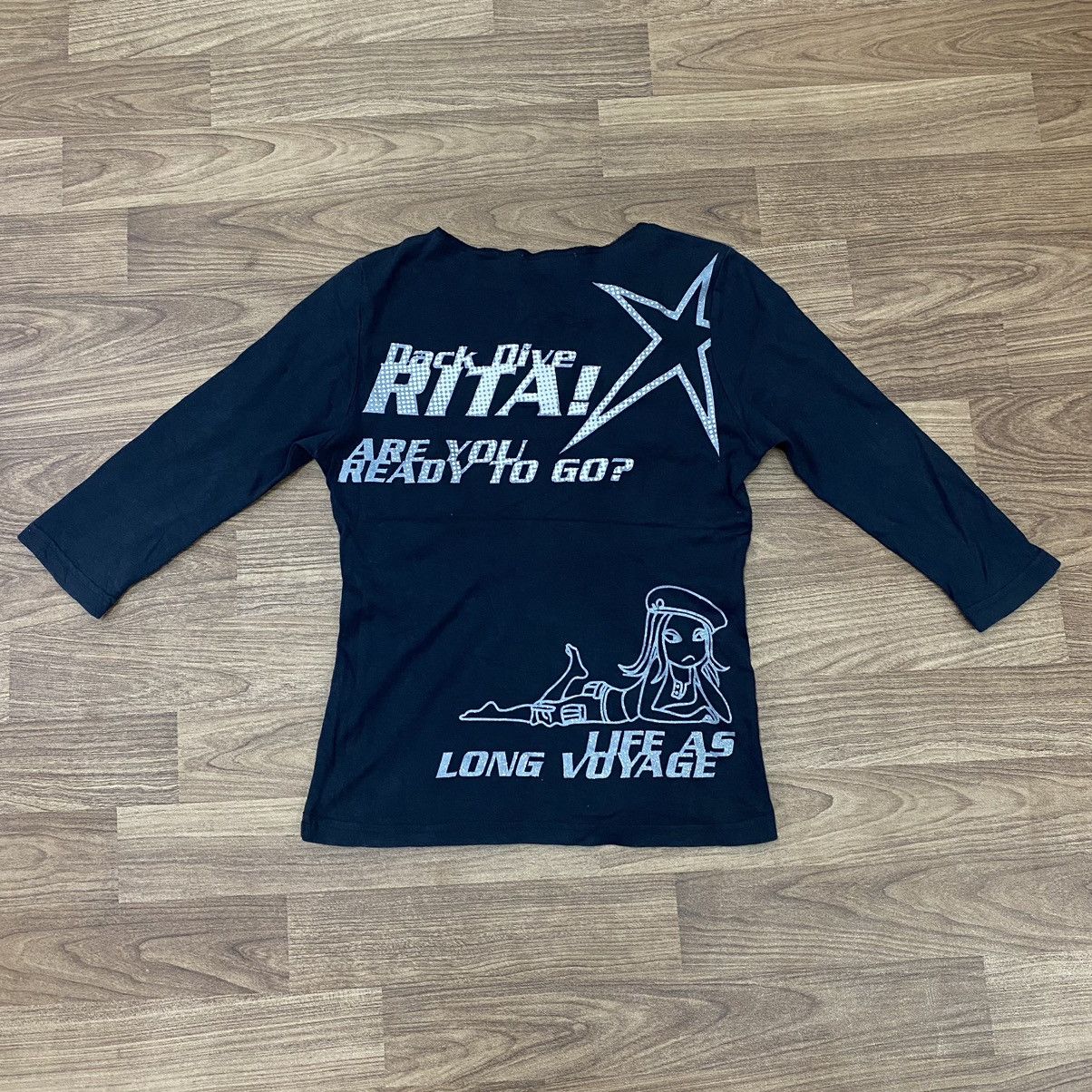 If Six Was Nine Y2k Dack Dive Rita Longsleeve Size M / US 6-8 / IT 42-44 - 4 Thumbnail