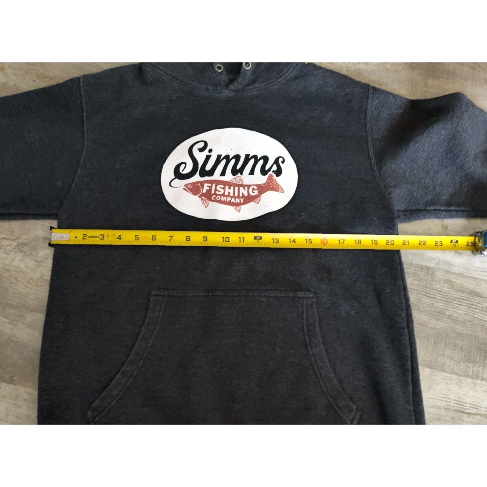 Vintage SIMMS Trout Wander Hoodie Men’s Charcoal Gray Size Small *No Drawstrings* Hiking Mens Size US S / EU 44-46 / 1 - 7 Thumbnail
