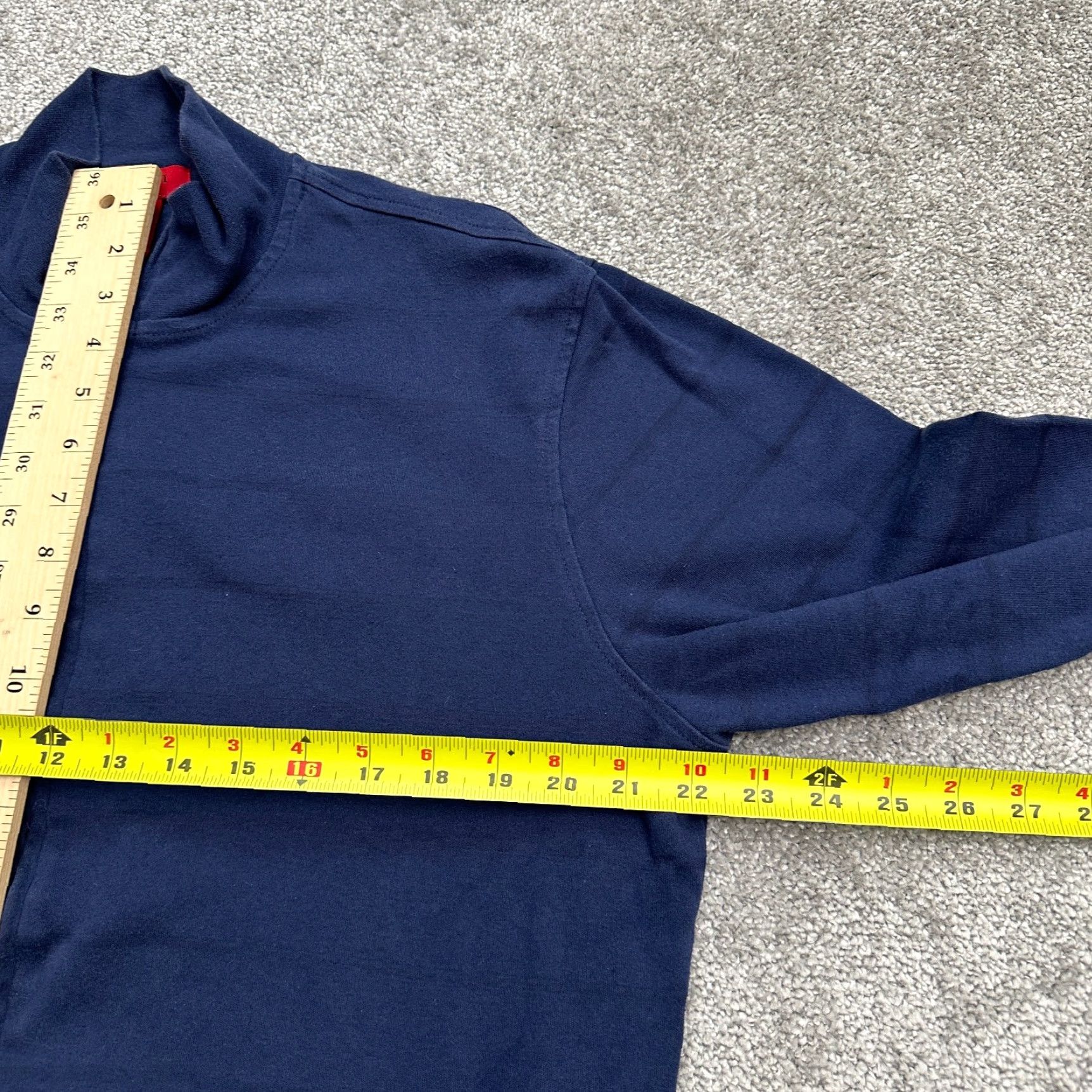 Alfani Alfani Slim Fit Full Zip Sweatshirt Men Large Navy Blue Mock Neck Casual Outdoor Size US L / EU 52-54 / 3 - 7 Thumbnail
