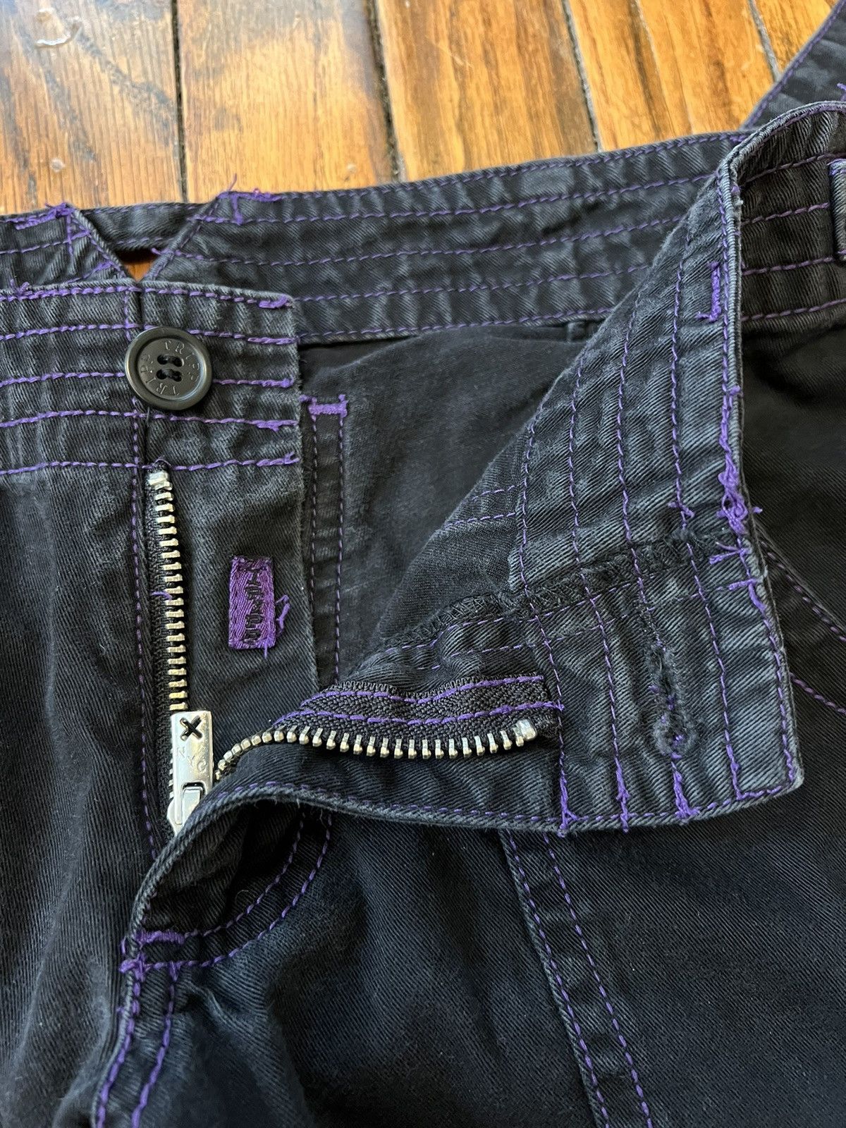 Vintage Vintage Tripp NYC Purple Black Rave Emo Y2K Pants 28” Size 9 Size 28" / US 6 / IT 42 - 7 Thumbnail