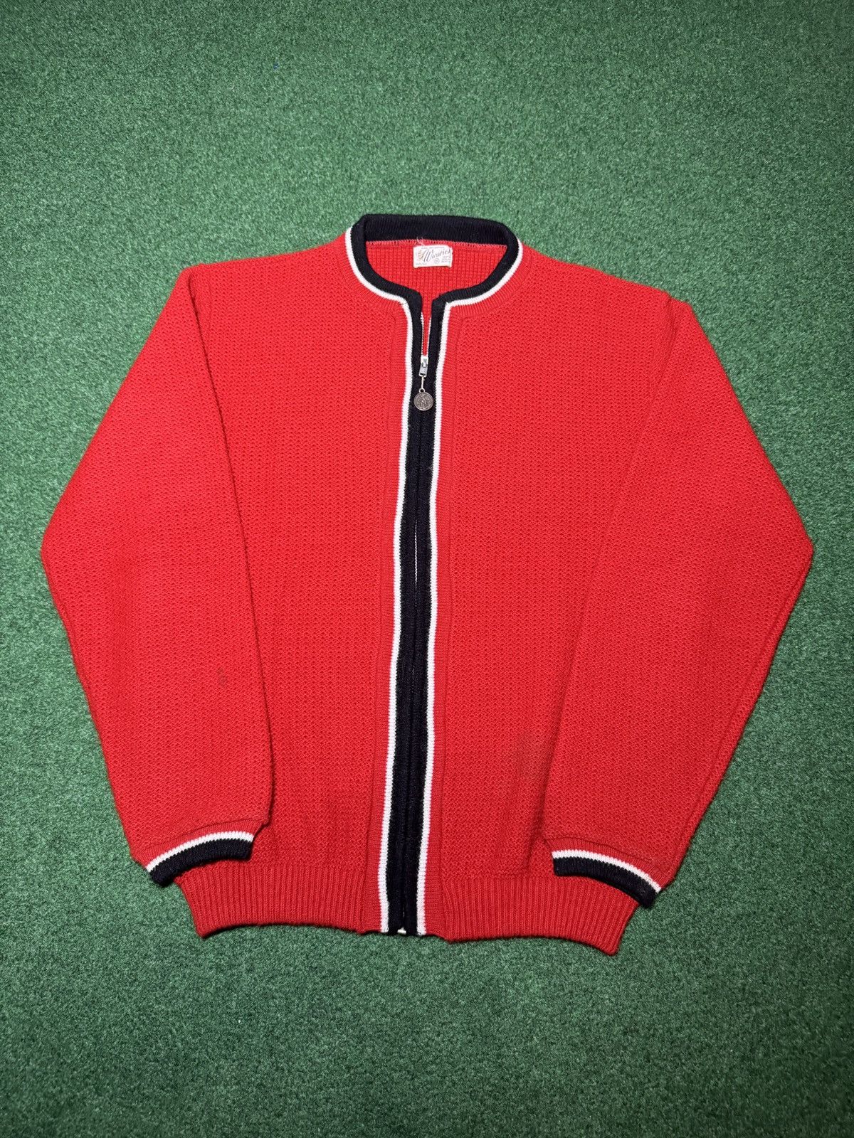 Vintage Vintage Full Zip Cardigan Warwick 50s Sweater Medium 21x26 Size US M / EU 48-50 / 2 - 1 Thumbnail