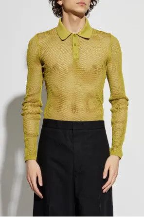 Gucci o1loc1c1125 821084 Embossed Technical Mesh Polo Top in Green Size US XS / EU 42 / 0 - 4 Thumbnail