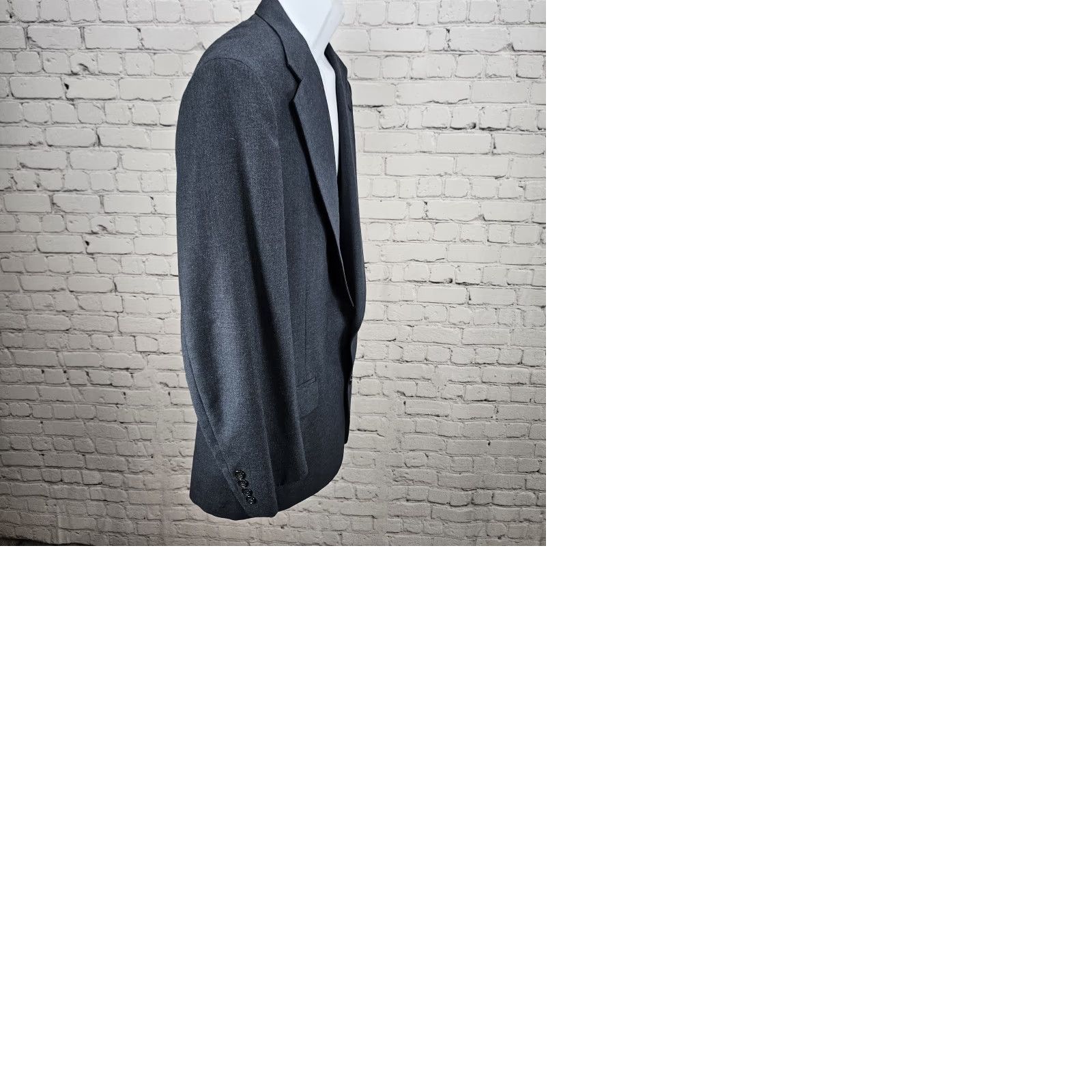 Brooks VINTAGE Christian Brooks Blazer Sport Coat Blue 2 Button Notch Single-Vented 42 XL Mens Size 42R - 10 Thumbnail