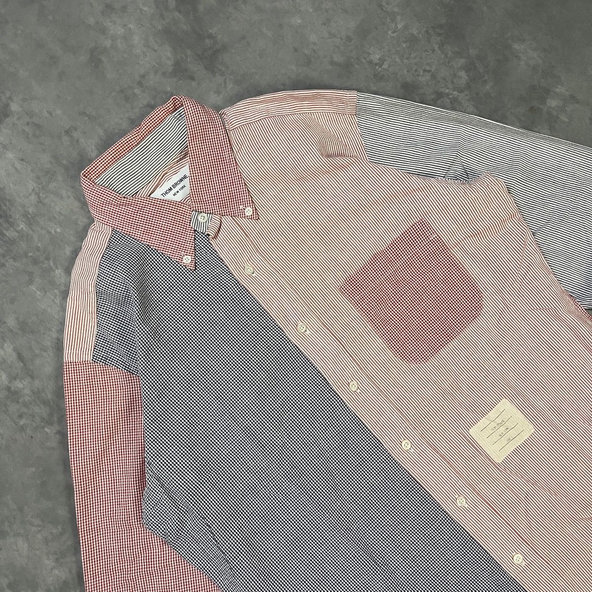 Thom Browne Thom Browne Multi Color Button Down Casual Long Shirt Size US L / EU 52-54 / 3 - 3 Thumbnail