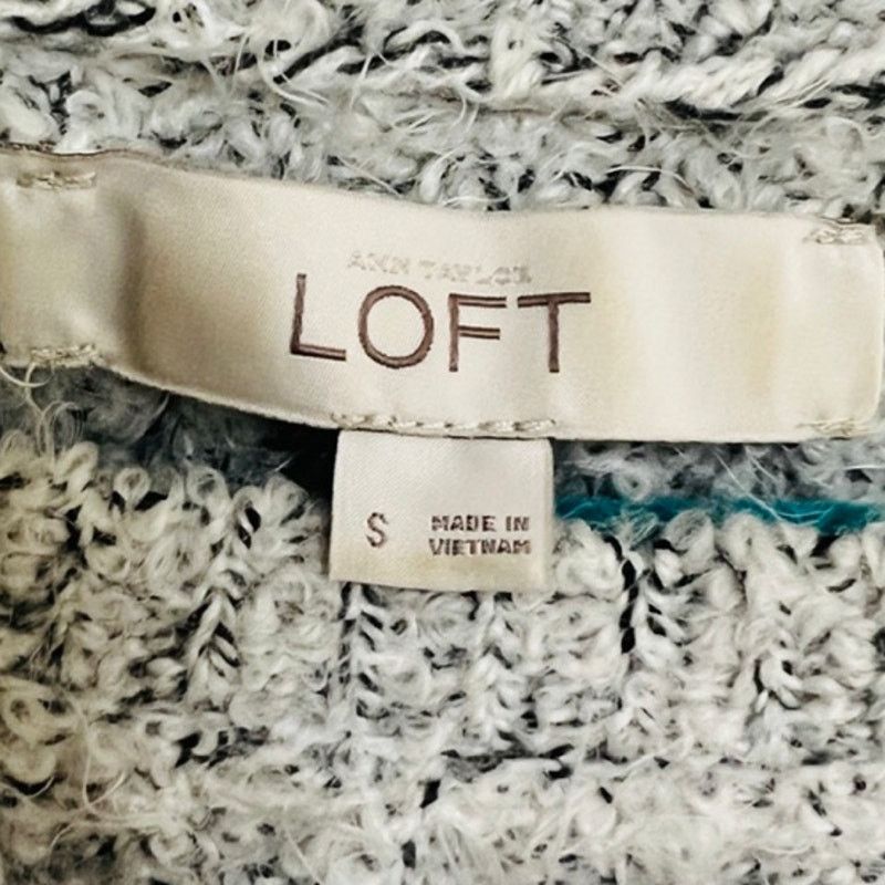 Loft LOFT Chunky Gray Crew Neck Marled Sweater Mint Size S Size S / US 4 / IT 40 - 5 Thumbnail
