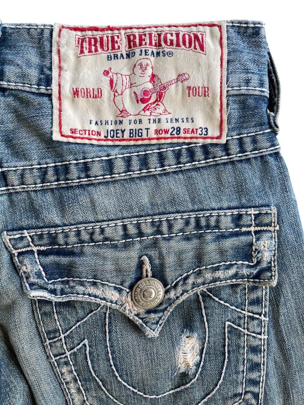 True Religion True Religion Distressed Rusty Flared Denim USA Size US 30 / EU 46 - 9 Thumbnail