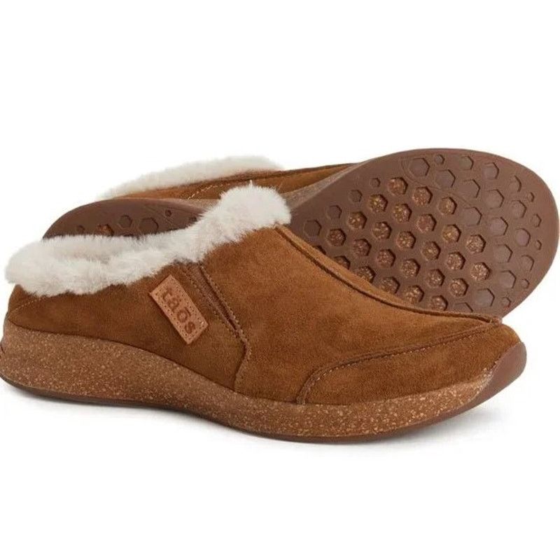 Taos Taos Future Chestnut Suede Faux Fur Slippers Clogs Mules Size US 9 / IT 39 - 6 Thumbnail