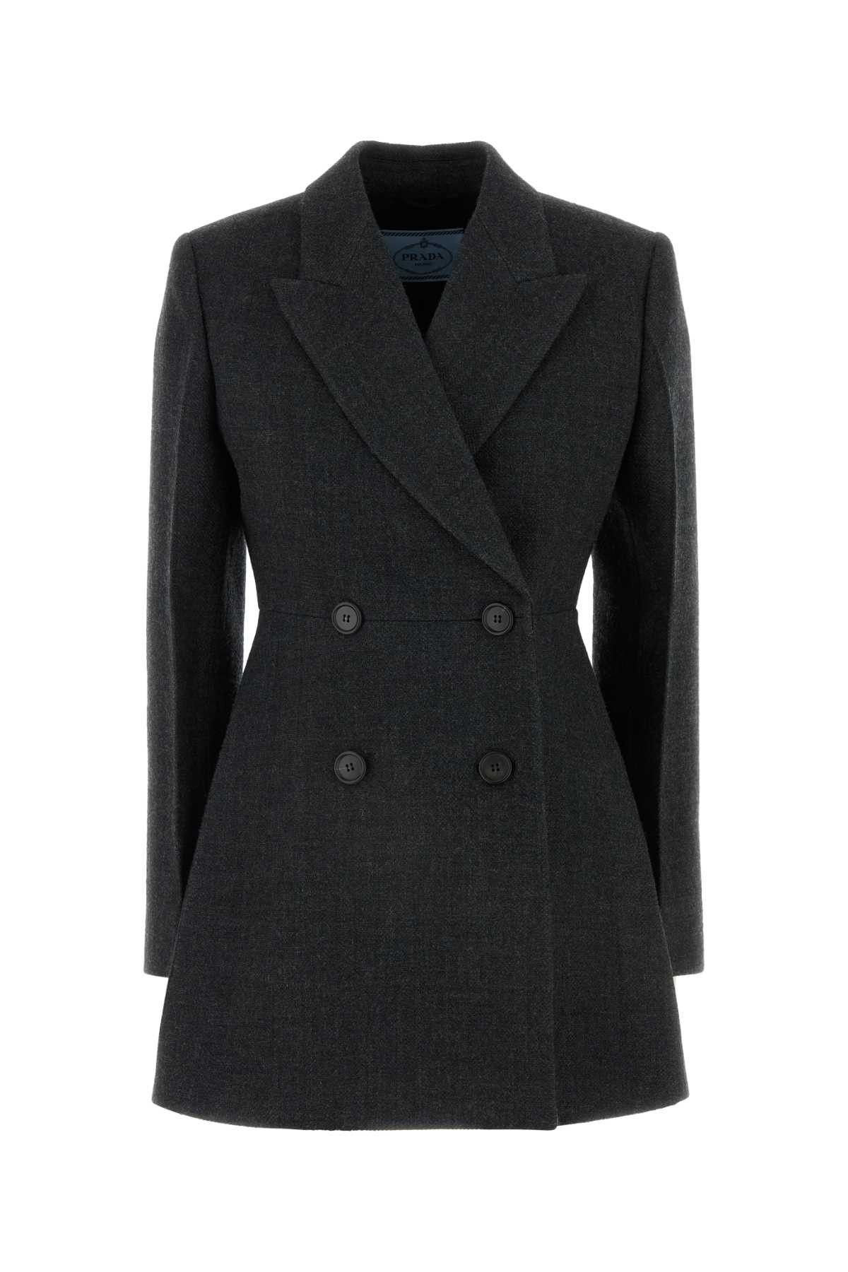 Prada Charcoal Wool Blazer Size S / US 4 / IT 40 - 1 Thumbnail