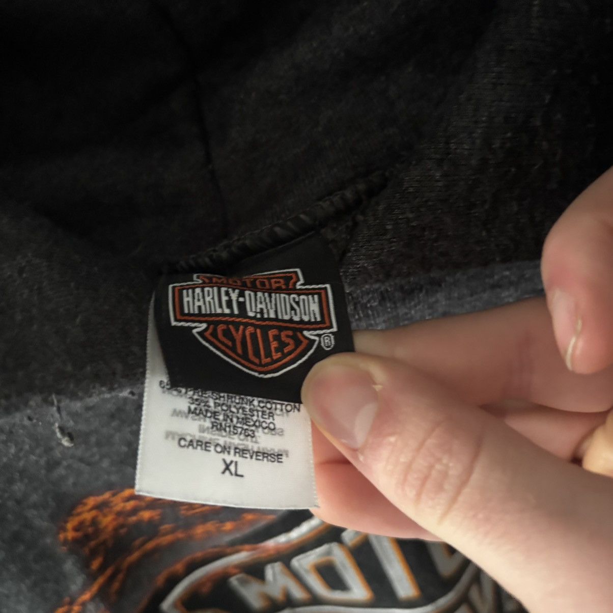 Harley Davidson Y2K 2001 Harley Davidson Flame Logo Hoodie Size US XL / EU 56 / 4 - 3 Thumbnail