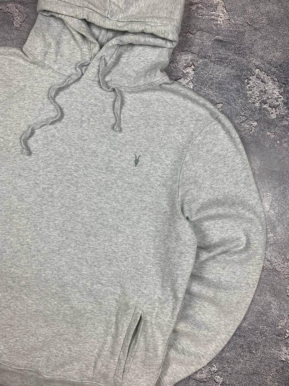 Allsaints AllSaints Hoodie L Gray Cotton Pullover Sweatshirt Logo Size US L / EU 52-54 / 3 - 3 Thumbnail