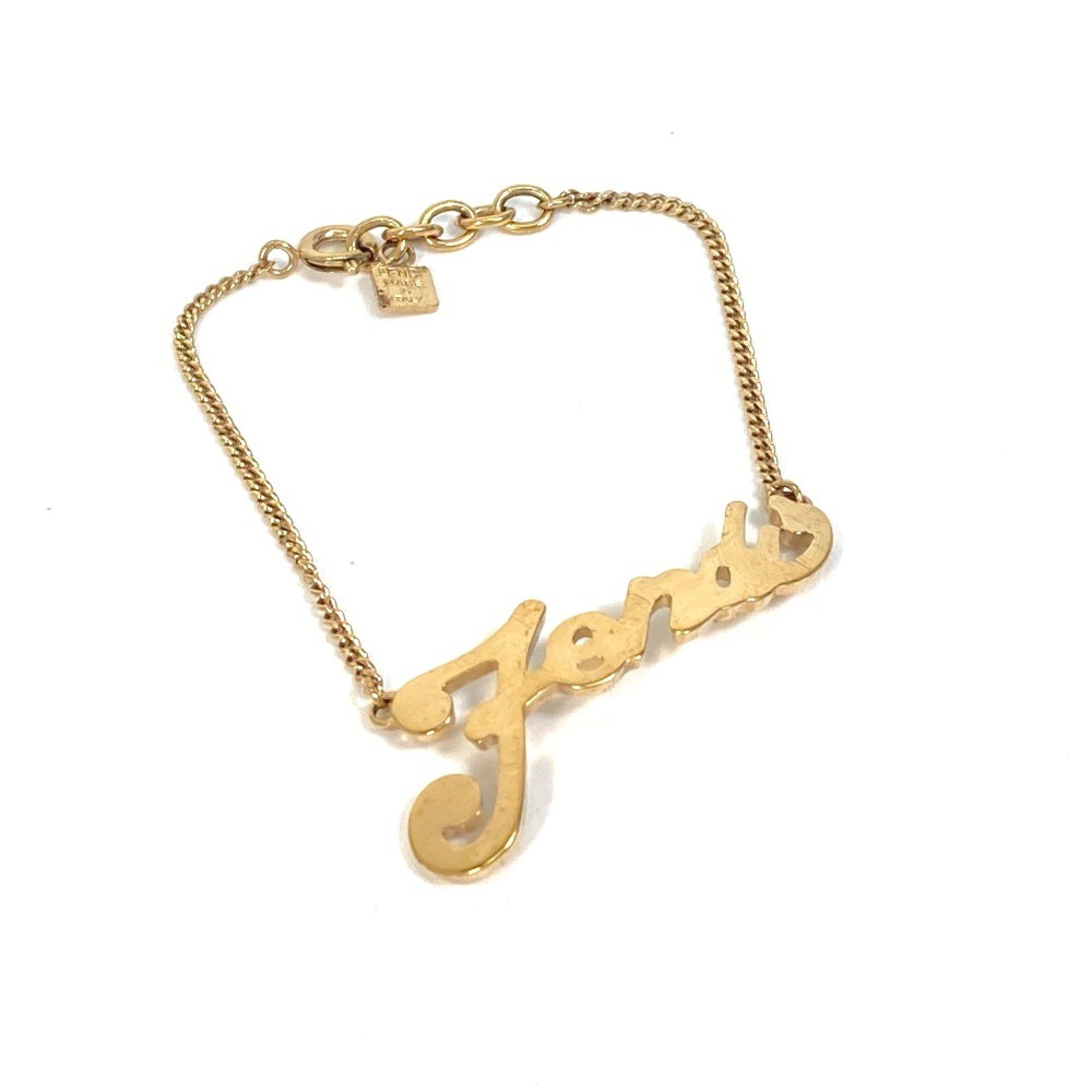 Fendi Fendi Accessories logo Bracelet Gold Size ONE SIZE - 1 Thumbnail