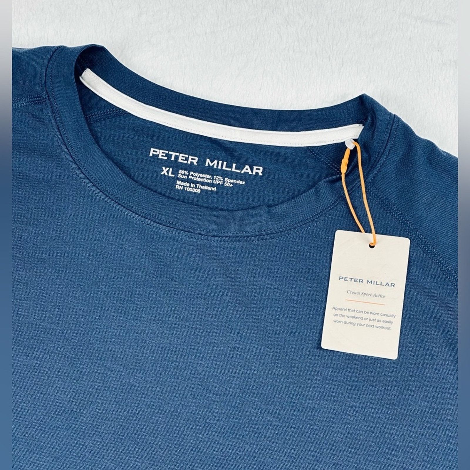 Peter Millar Peter Millar Mens XL Active Navy Blue Performance Golf Shirt Size US XL / EU 56 / 4 - 6 Thumbnail