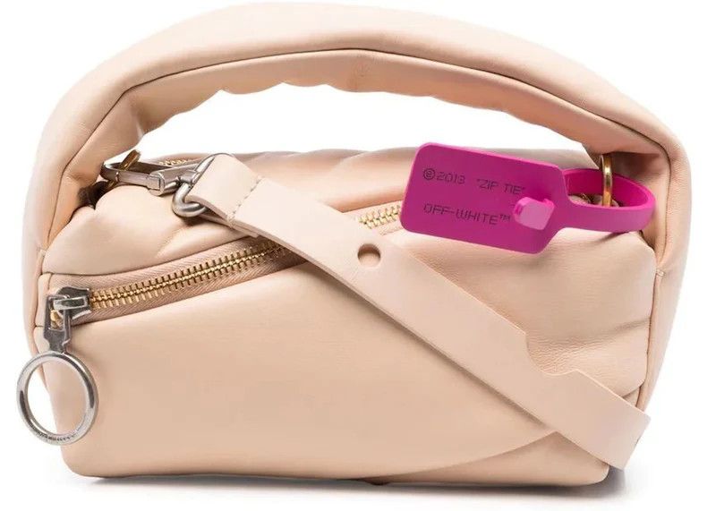 Off-White Off-White Pump Pouch 19 Tote - Sand Quilted Leather Size ONE SIZE - 1 Thumbnail