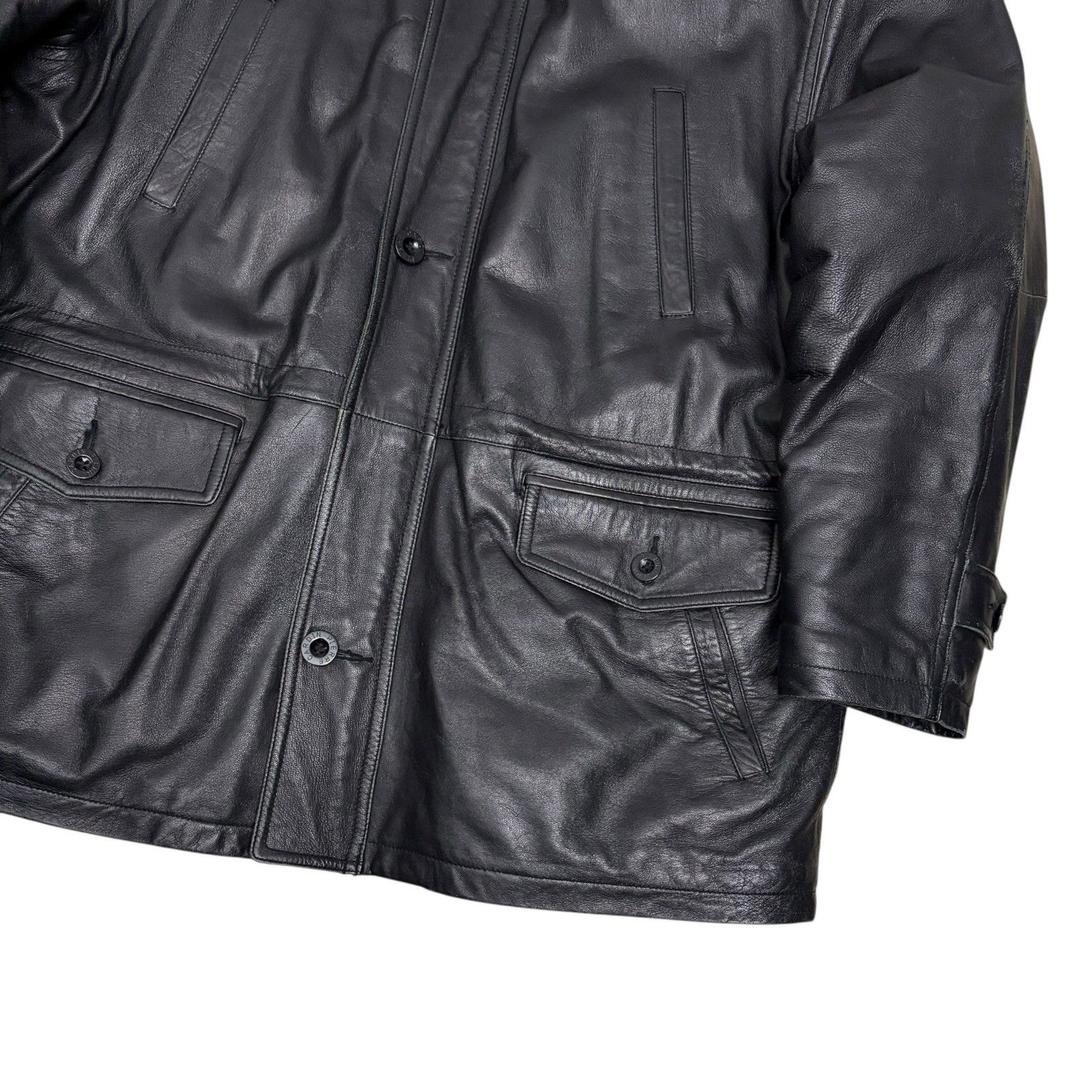 Pierre Cardin PIERRE CARDIN Leather Coat Vintage 90s Winter Jacket Large Size US L / EU 52-54 / 3 - 8 Thumbnail