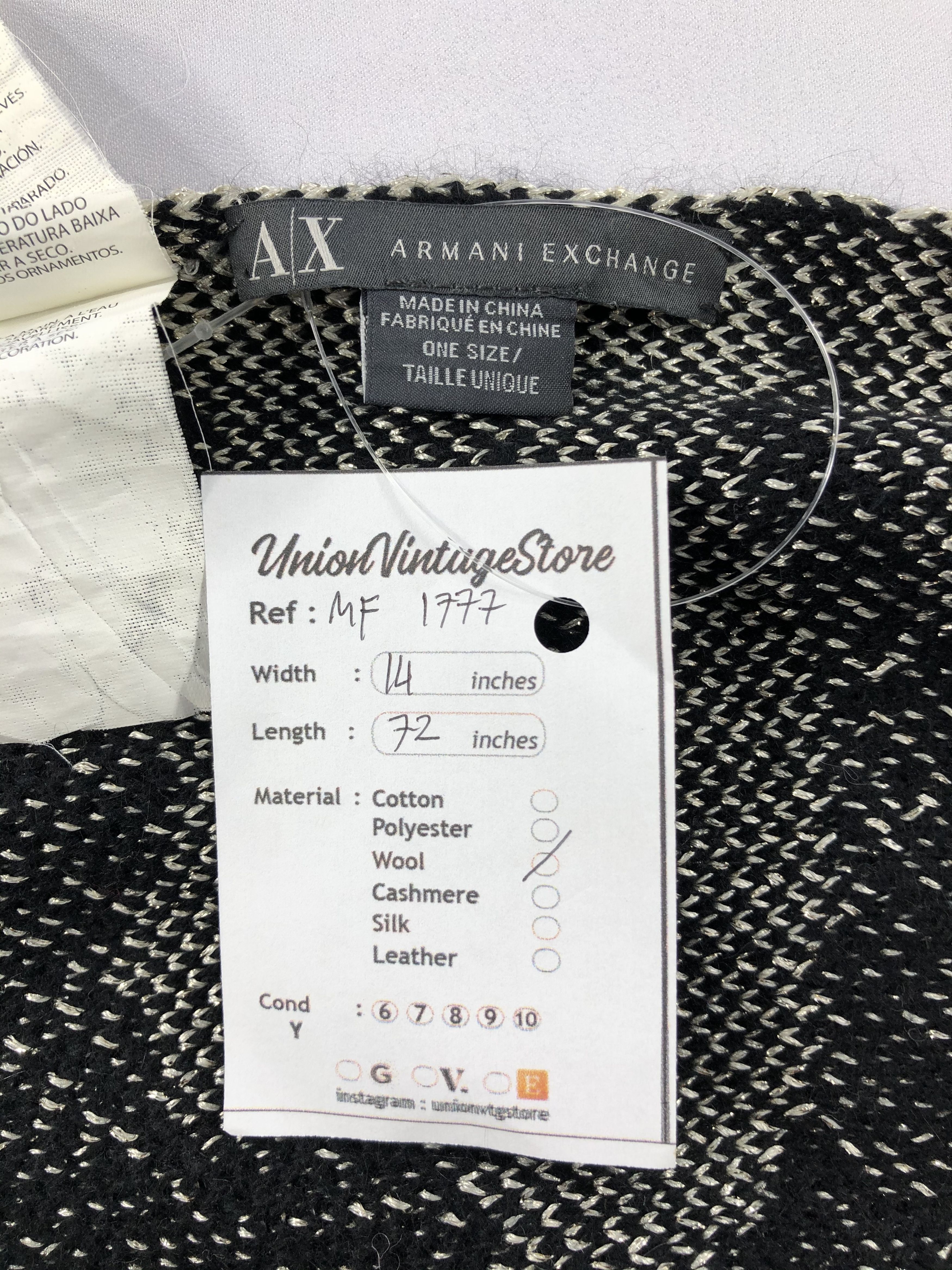 Armani Exchange Vintage Armani Exchange Scarf/Muffler/Neckwear MF1777 Size ONE SIZE - 5 Thumbnail