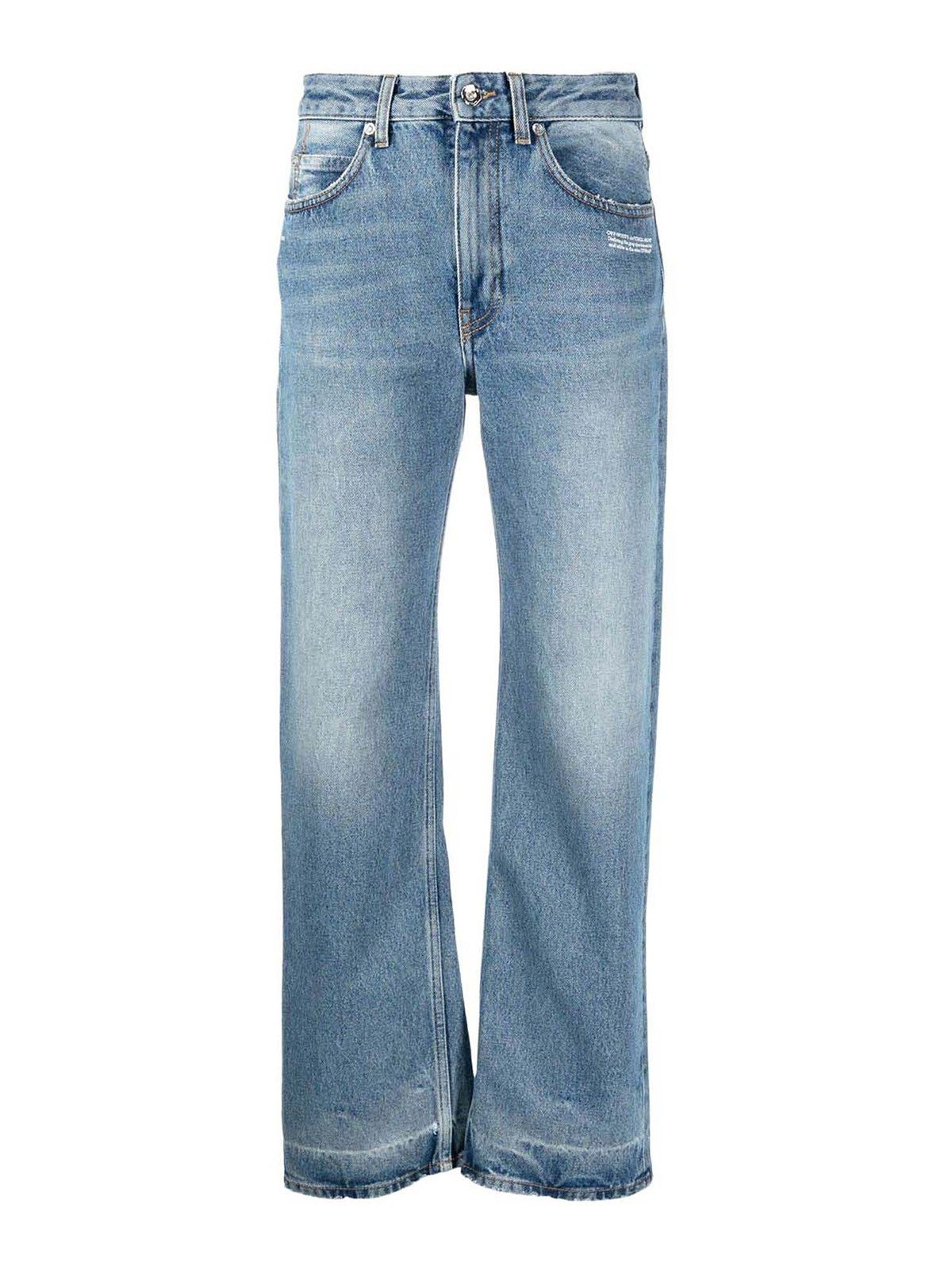 Off-White o1gr1nt0125 Corporate 90S Fit Jeans in Blue Size 29" - 1 Thumbnail