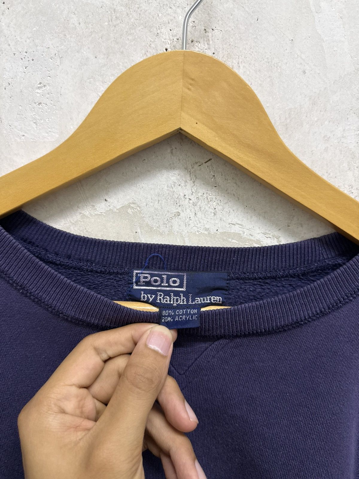 Polo Ralph Lauren Sun Faded Polo Ralph Lauren Small Pony Crewneck Size US XL / EU 56 / 4 - 4 Thumbnail