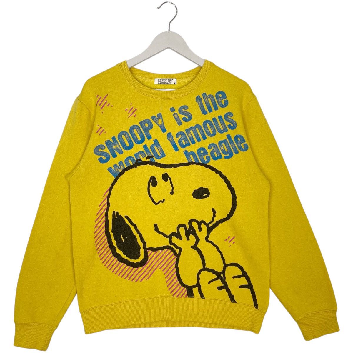 Vintage Vintage Peanuts Snoopy Yellow Big Logo Pullover Jumper SizeM Size US M / EU 48-50 / 2 - 1 Thumbnail