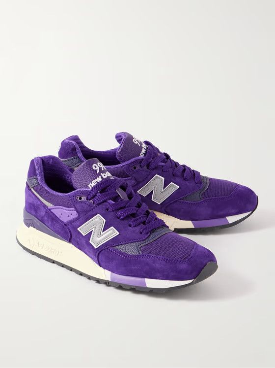 New Balance o1w1db10824 998 Core Rubber-Trimmed Full-Grain Sneakers Size US 7.5 / EU 40-41 - 4 Thumbnail