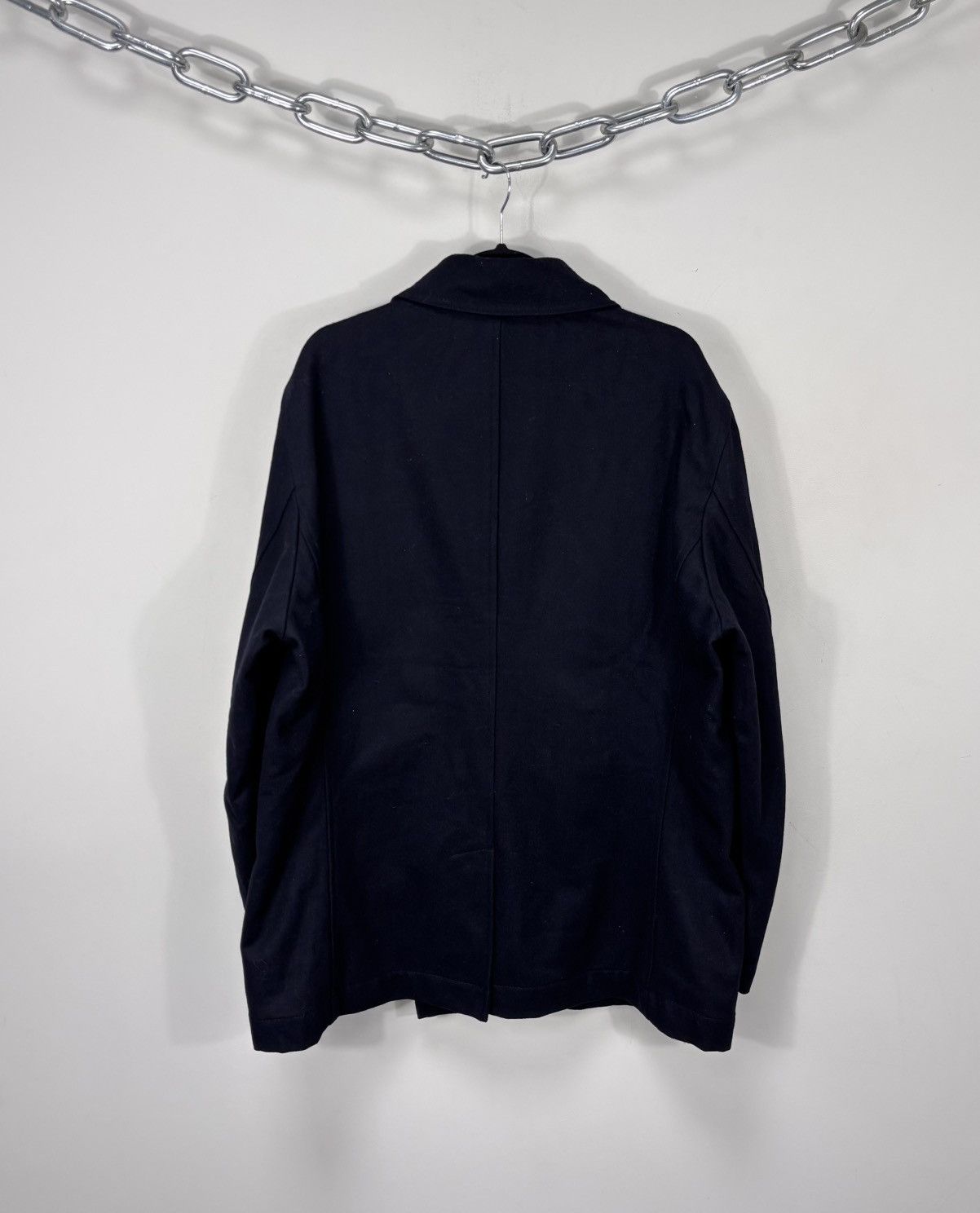 Hackett Hackett London NWT Men’s Navy Blue Double Breasted Wool Coat Size US XL / EU 56 / 4 - 3 Thumbnail