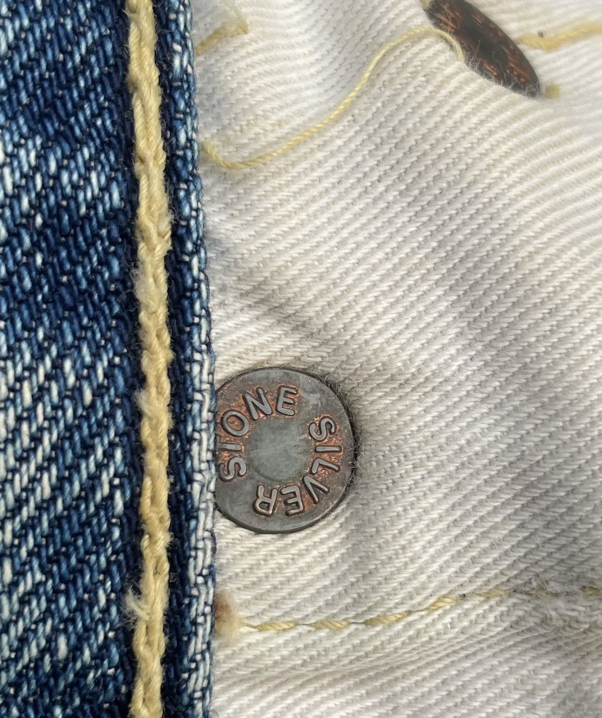 The Silver Stone × Vintage Vintage Selvedge Silverstone Distresed Denim Size US 30 / EU 46 - 17 Thumbnail