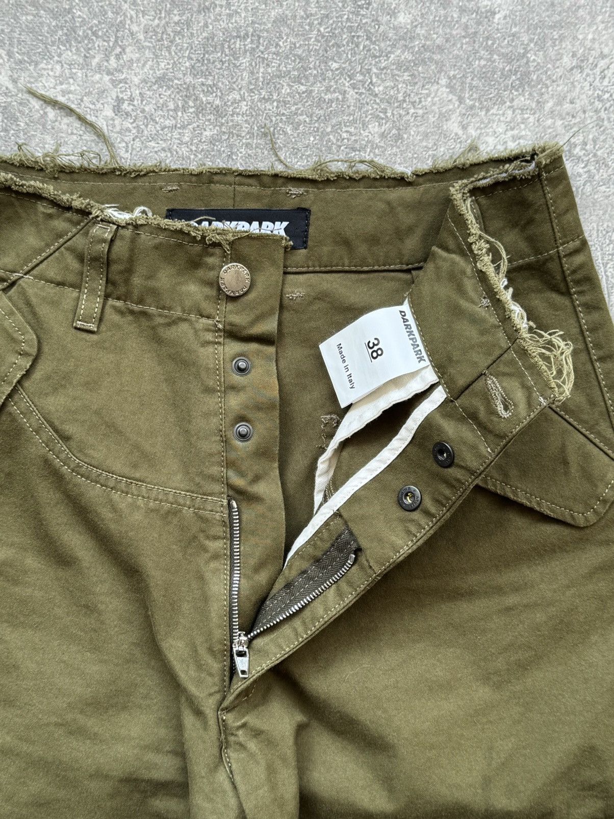 Designer DARKPARK Rosalind Military Green Cargo Pants Size 26" / US 2 / IT 38 - 13 Thumbnail