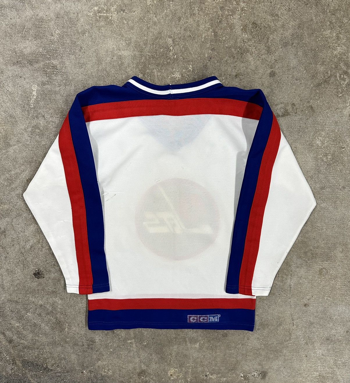 Ccm Vintage 80s CCM Winnipeg Jets NHL Hockey Jersey YOUTH Size XS / US 0-2 / IT 36-38 - 2 Thumbnail