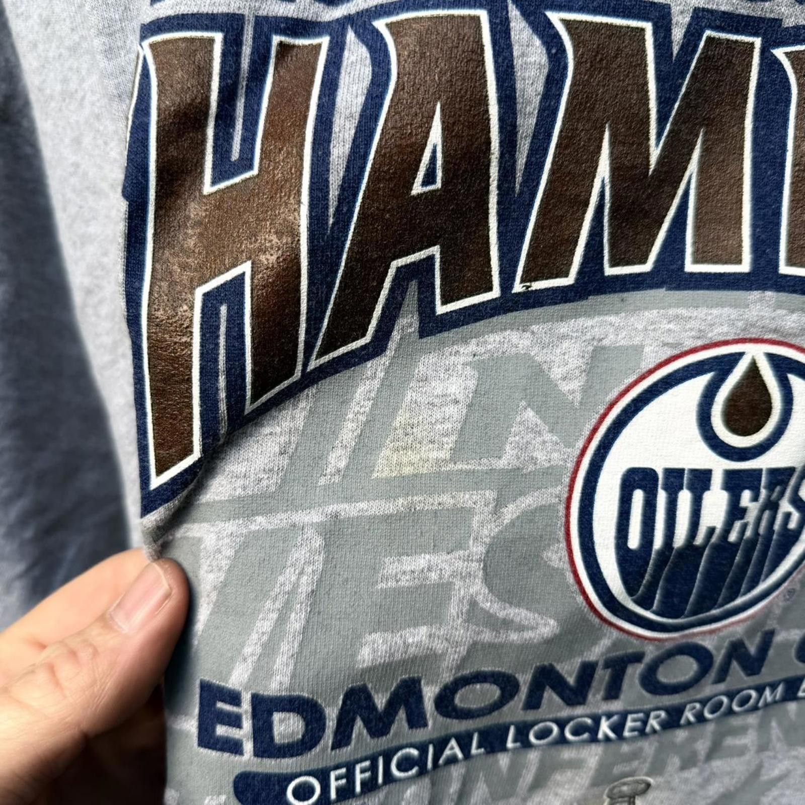 Gildan Vintage Edmonton oilers western conference champions t shirt Size US XXL / EU 58 / 5 - 6 Thumbnail
