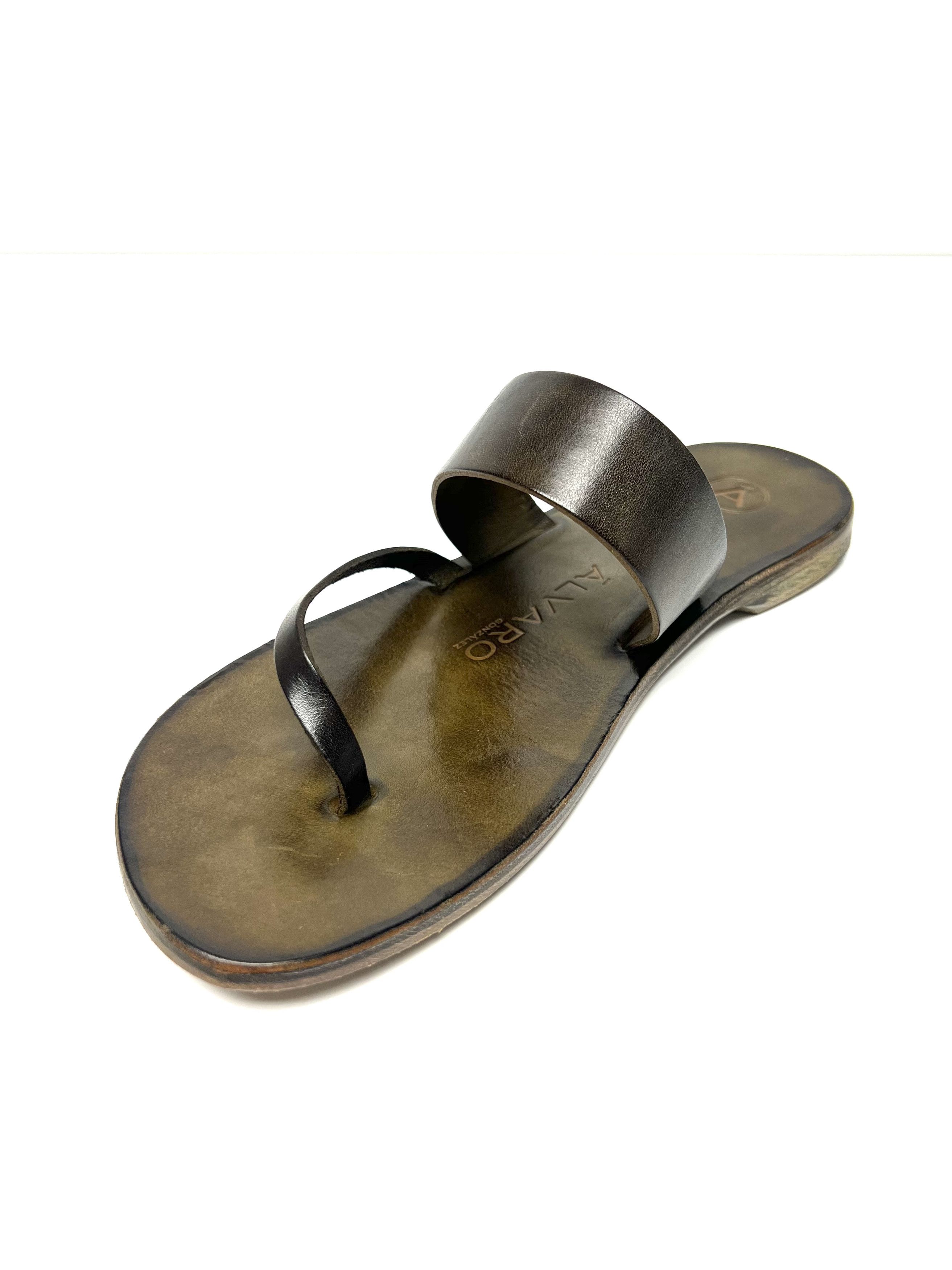 Other ALVARO GONZALEZ, MILITARY GREEN LEATHER HAND MADE, SLIDE Size US 11 / EU 44 - 11 Thumbnail