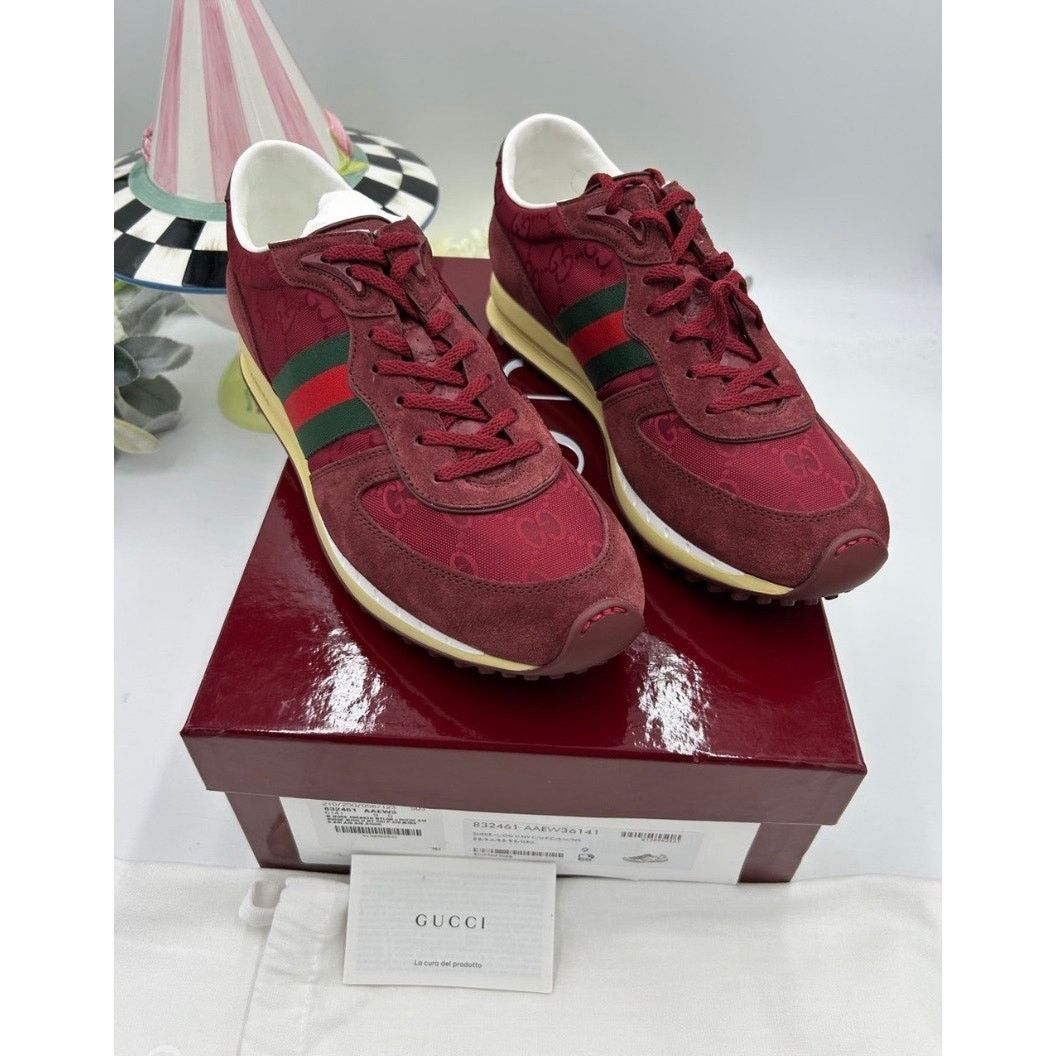 Gucci Gucci RE MOTION suede Web stripe sneakers sz 9 fits 9.5 US Size US 9.5 / EU 42-43 - 1 Thumbnail