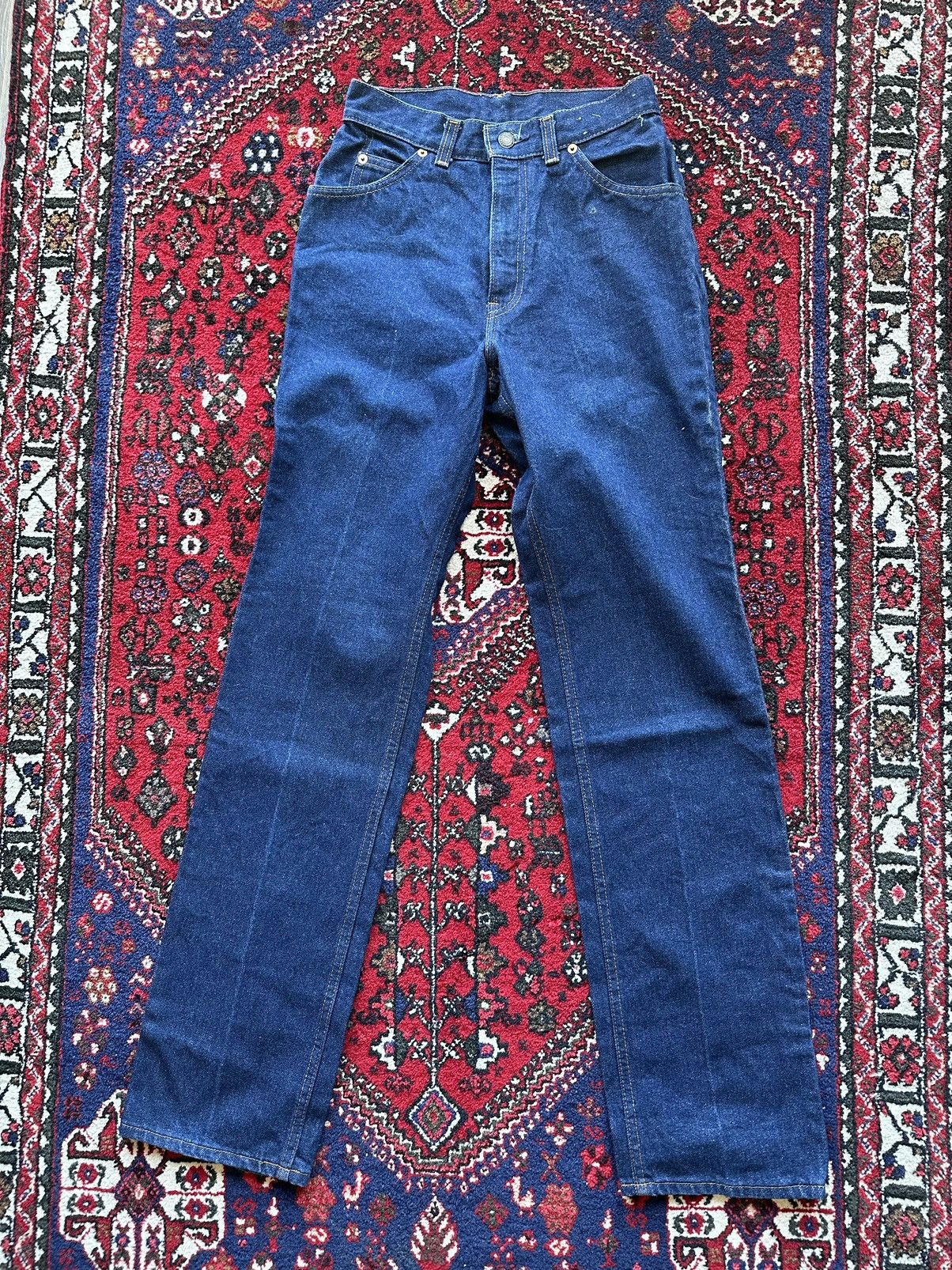 Levi's × Levi's Vintage Clothing × Vintage Vintage Levi’s 25” waist rare dark denim straight leg jeans Size 25" / US 0 / IT 36 - 2 Thumbnail