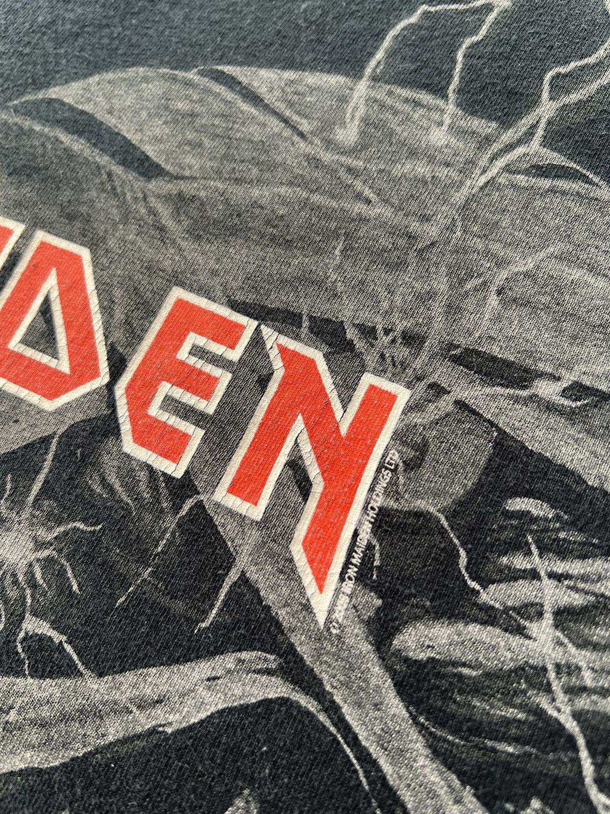 Band Tees Vintage 2008 Iron Maiden Eddie AOP Black T-shirt Size US XL / EU 56 / 4 - 7 Thumbnail