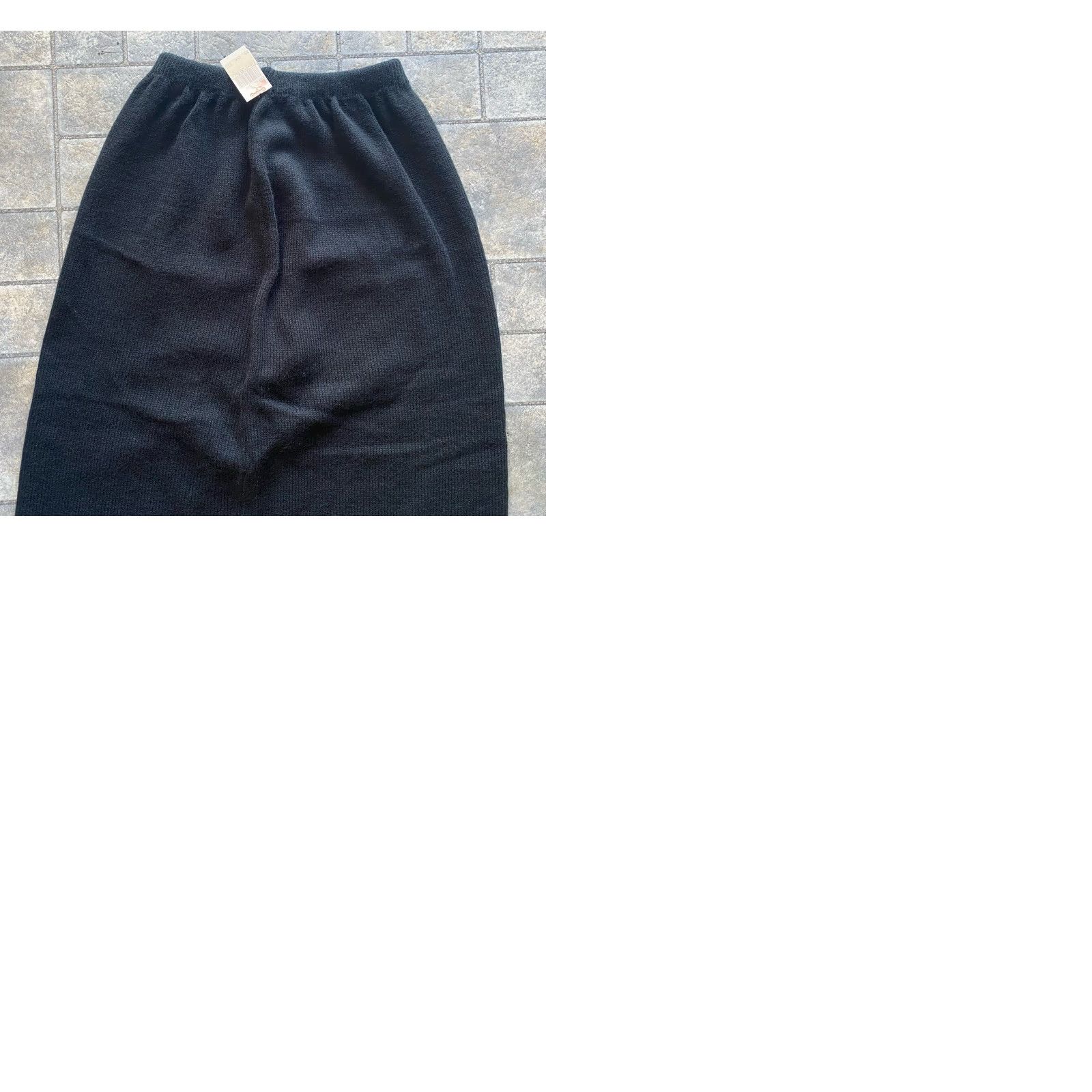 Vintage VINTAGE Kate Collins Skirt Womens Medium Black Mid Length Stretch Made In USA NWT Size 32" / US 10 / IT 46 - 9 Thumbnail