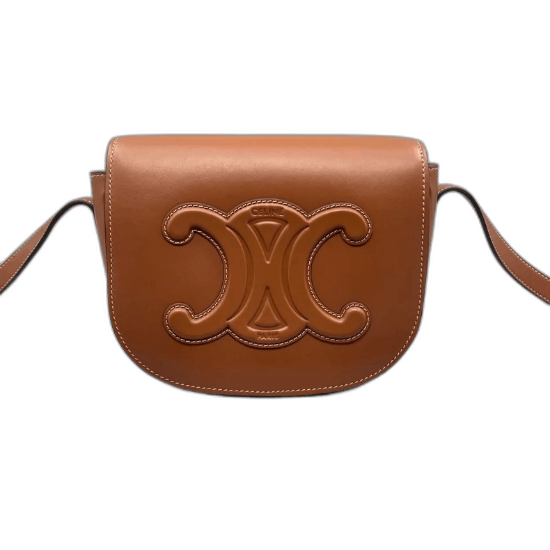 Celine Caramel Embossed Crossbody Bag-2505 in Brown, Men's