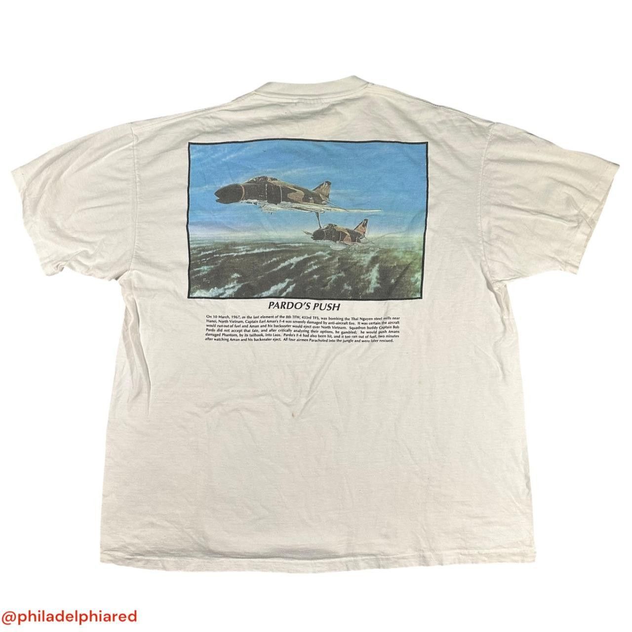 Designer Vintage 1990s Military Aircraft Themed t-shirt Pardos Point Size US L / EU 52-54 / 3 - 1 Thumbnail