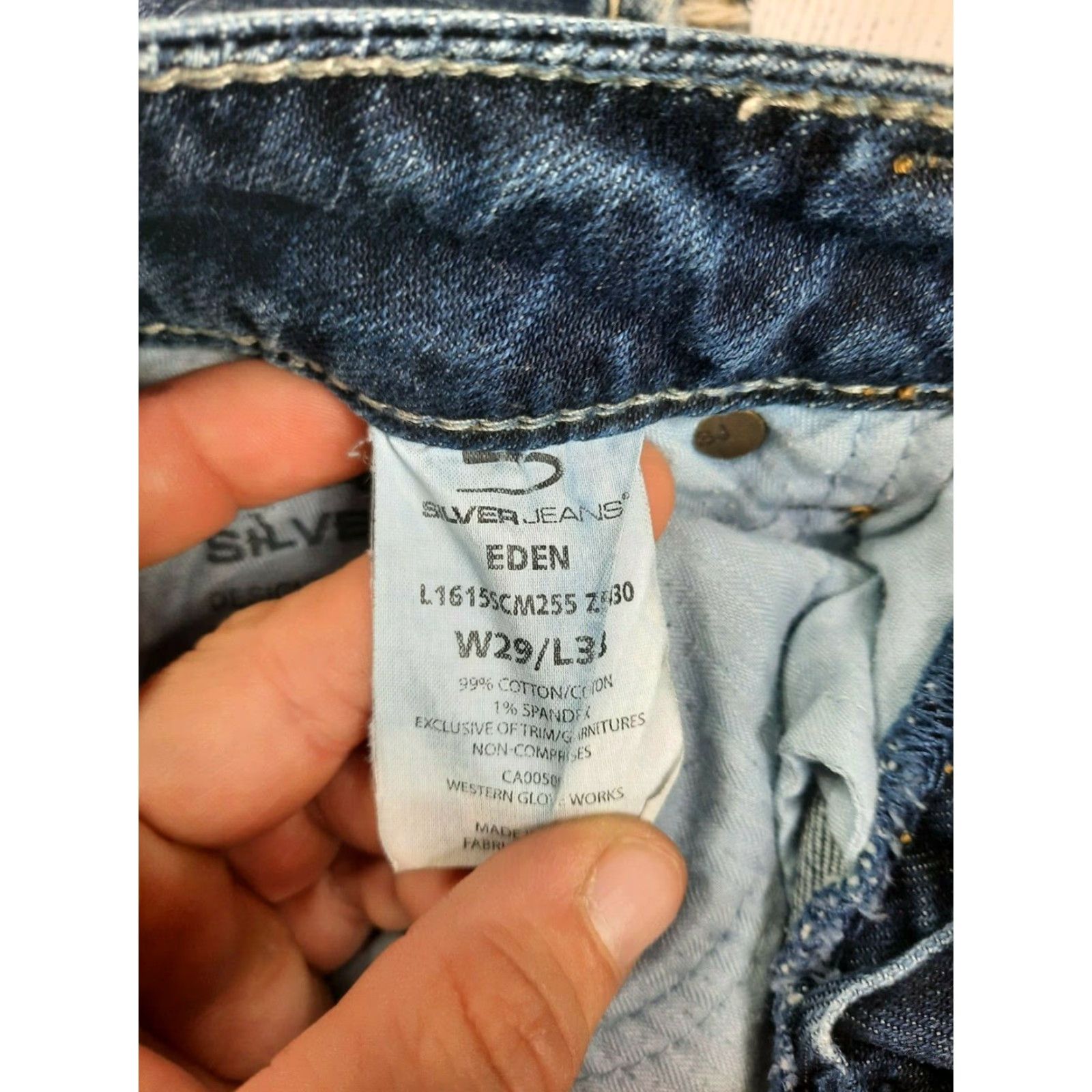 Silver Jeans Co. Women's Silver Jeans Eden Flare Thick-Stitch Flare Leg Med Wash 29x31 Size 29" - 6 Thumbnail