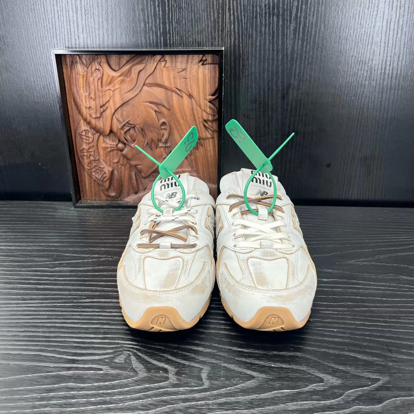 Miu Miu Miu Miu nb530 Distressed White Slides Women's 38.5 Size US 8 / IT 38 - 3 Thumbnail