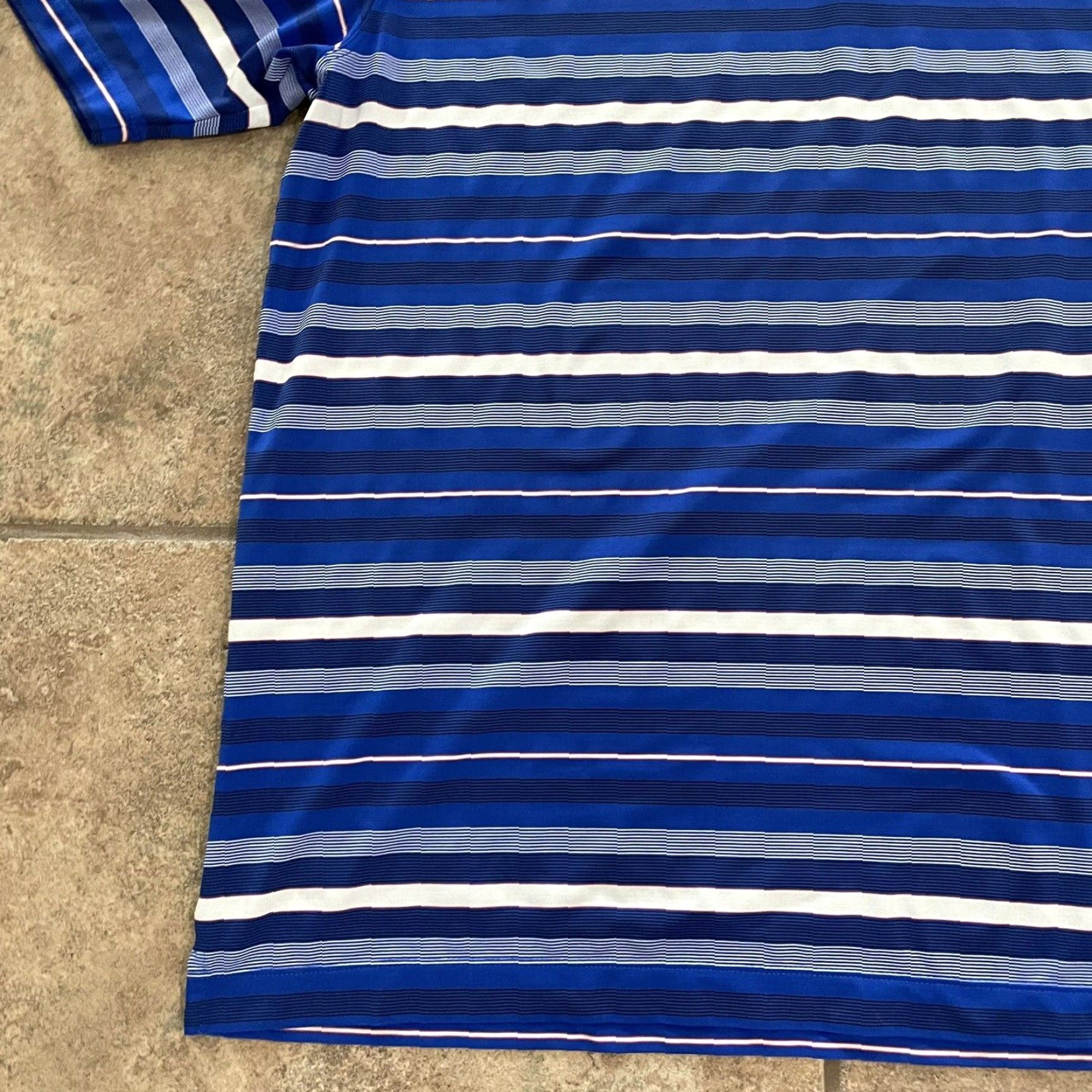 Nike Nike Golf Polo Shirt Men L Blue Boise State Striped Dri-Fit Golf Apparel Size US L / EU 52-54 / 3 - 3 Thumbnail
