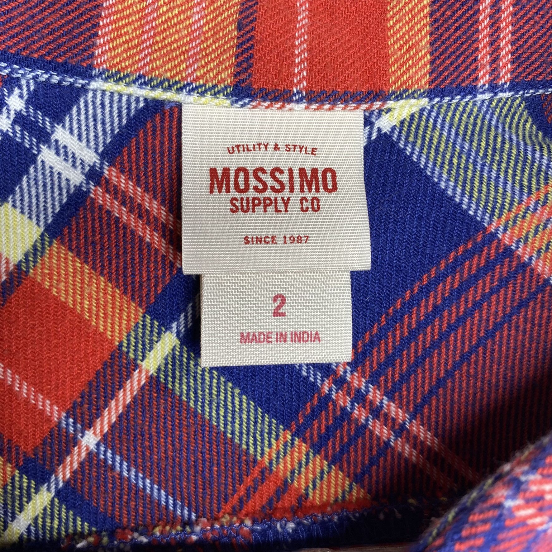 Mossimo Mossimo Western Plaid Button-up Shirt Long Sleeve Blue Red Size XS / US 0-2 / IT 36-38 - 2 Thumbnail