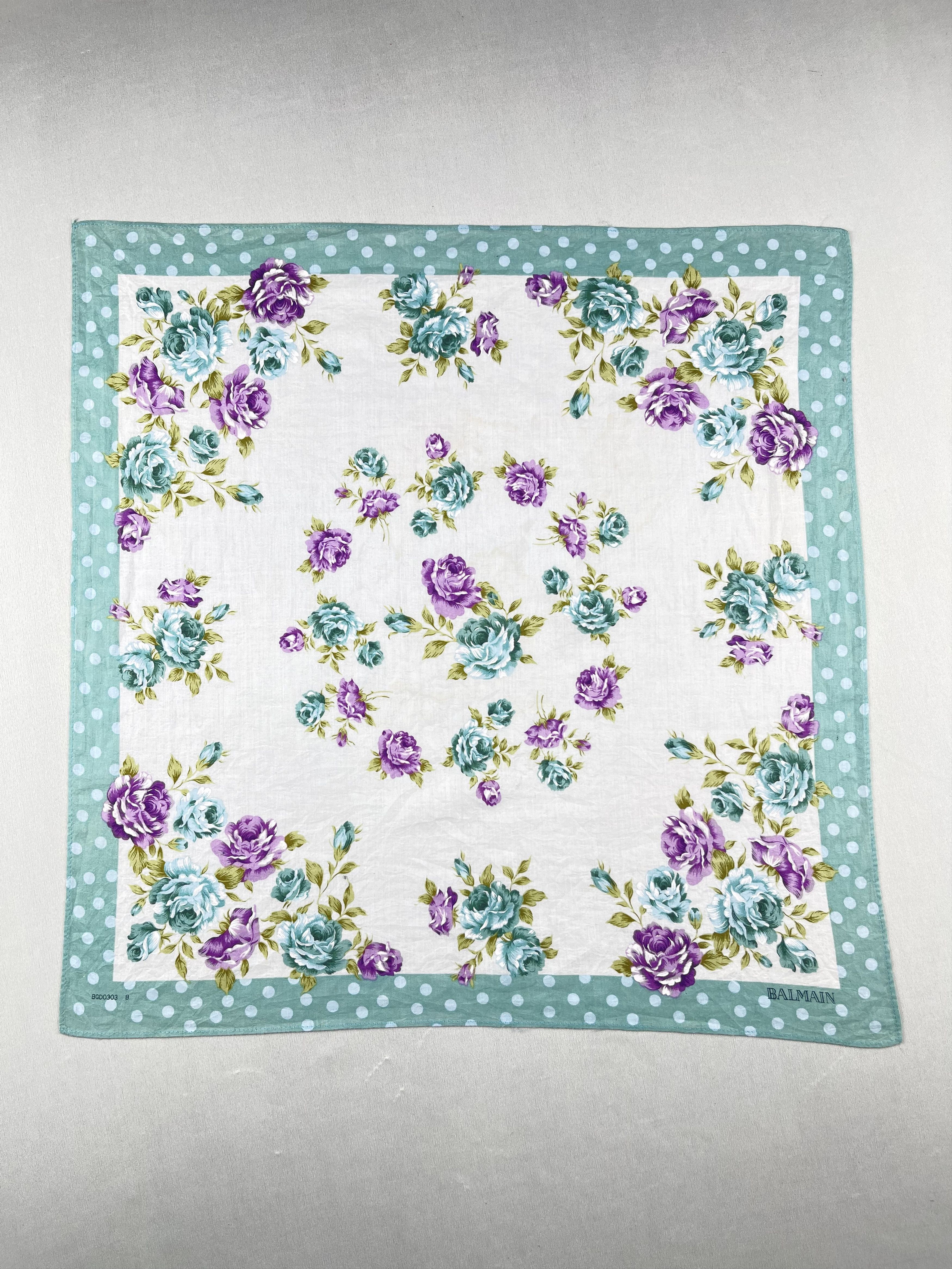 Balmain Vintage Balmain Handkerchief Pocket Square Bandana HM0056 Size ONE SIZE - 1 Thumbnail