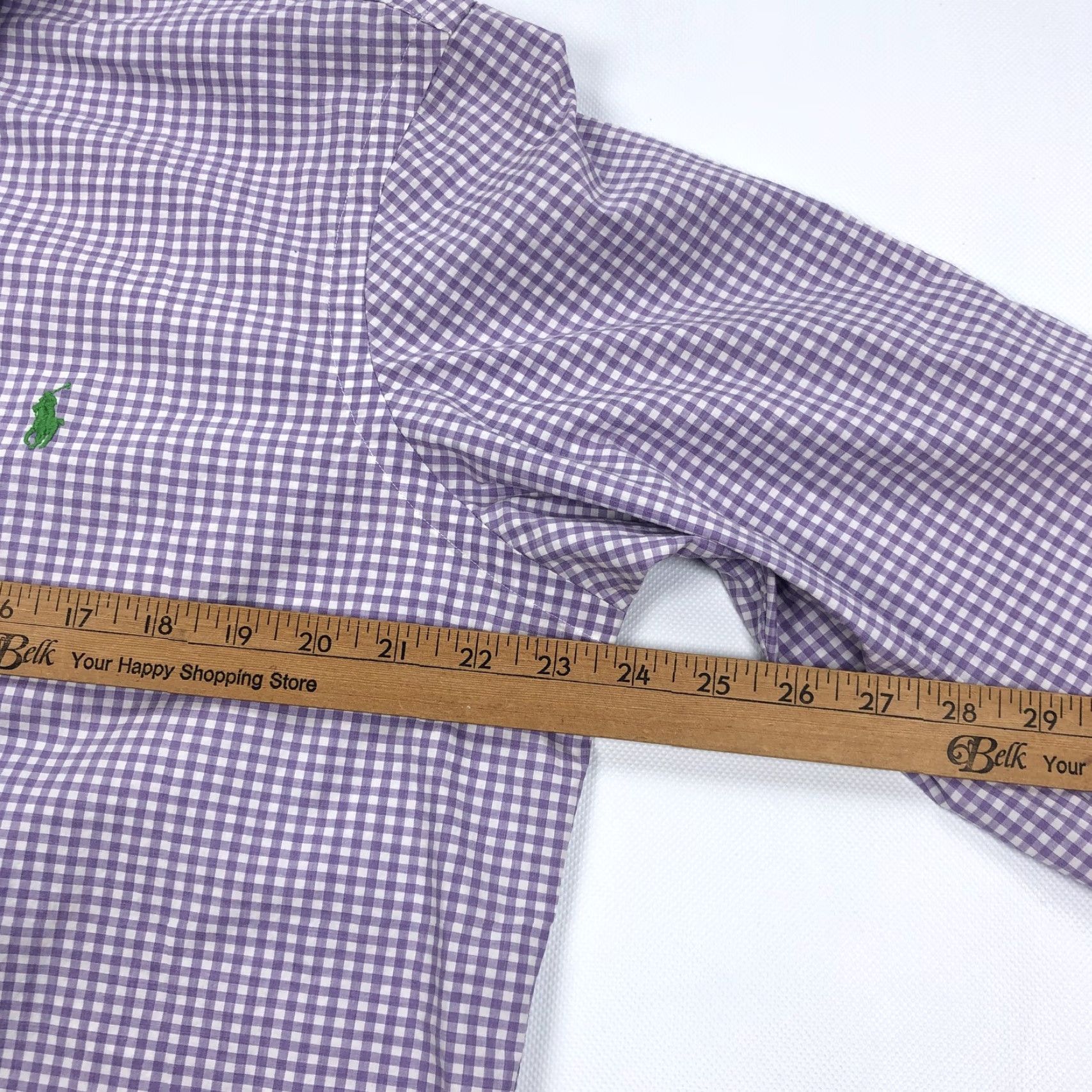Ralph Lauren Ralph Lauren Men's Gingham Stretch Cotton Button-Down Casual Shirt Purple Large Size US L / EU 52-54 / 3 - 7 Thumbnail