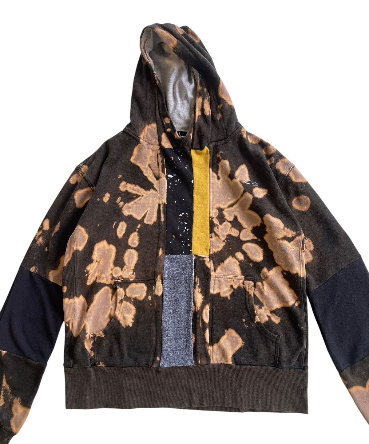 Vintage Vintage Acid Wash Hybrid Hooded Sweater Size US XL / EU 56 / 4 - 8 Thumbnail