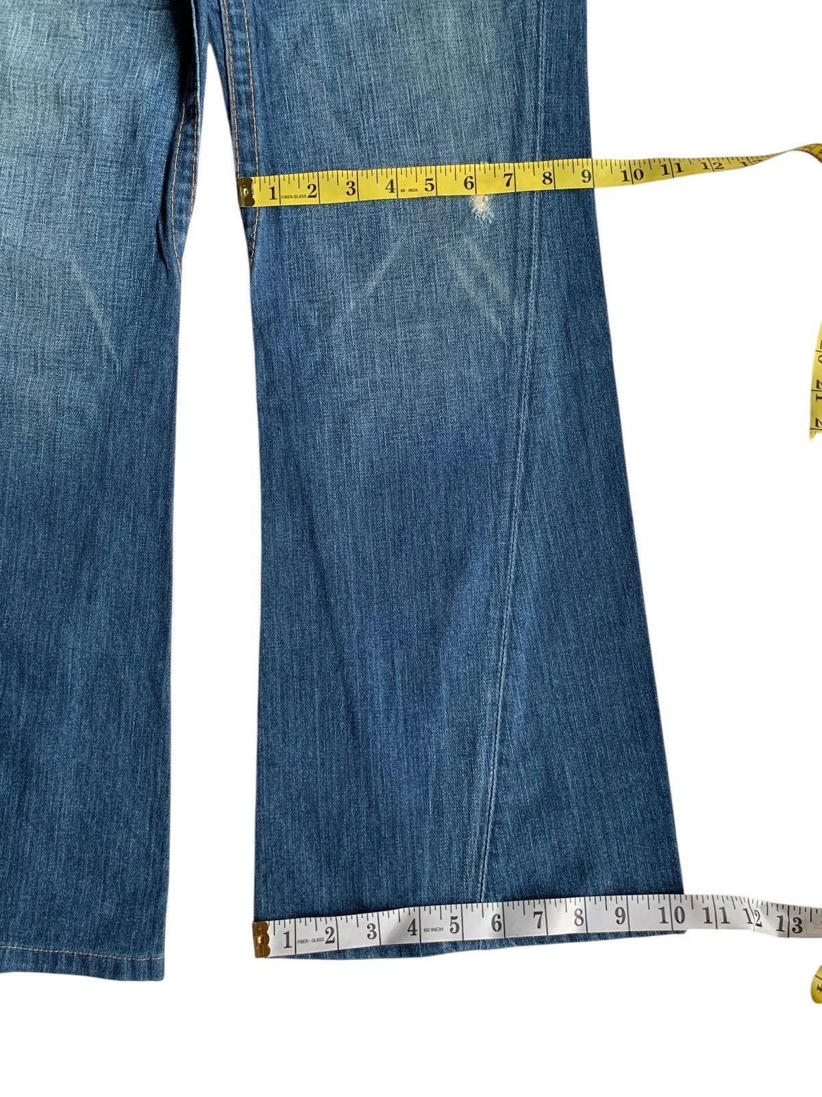 Japanese Brand FLARE 💥 TRUE RELIGION MADE IN USA PUNK STYLE DENIM JEANS Size US 34 / EU 50 - 17 Thumbnail