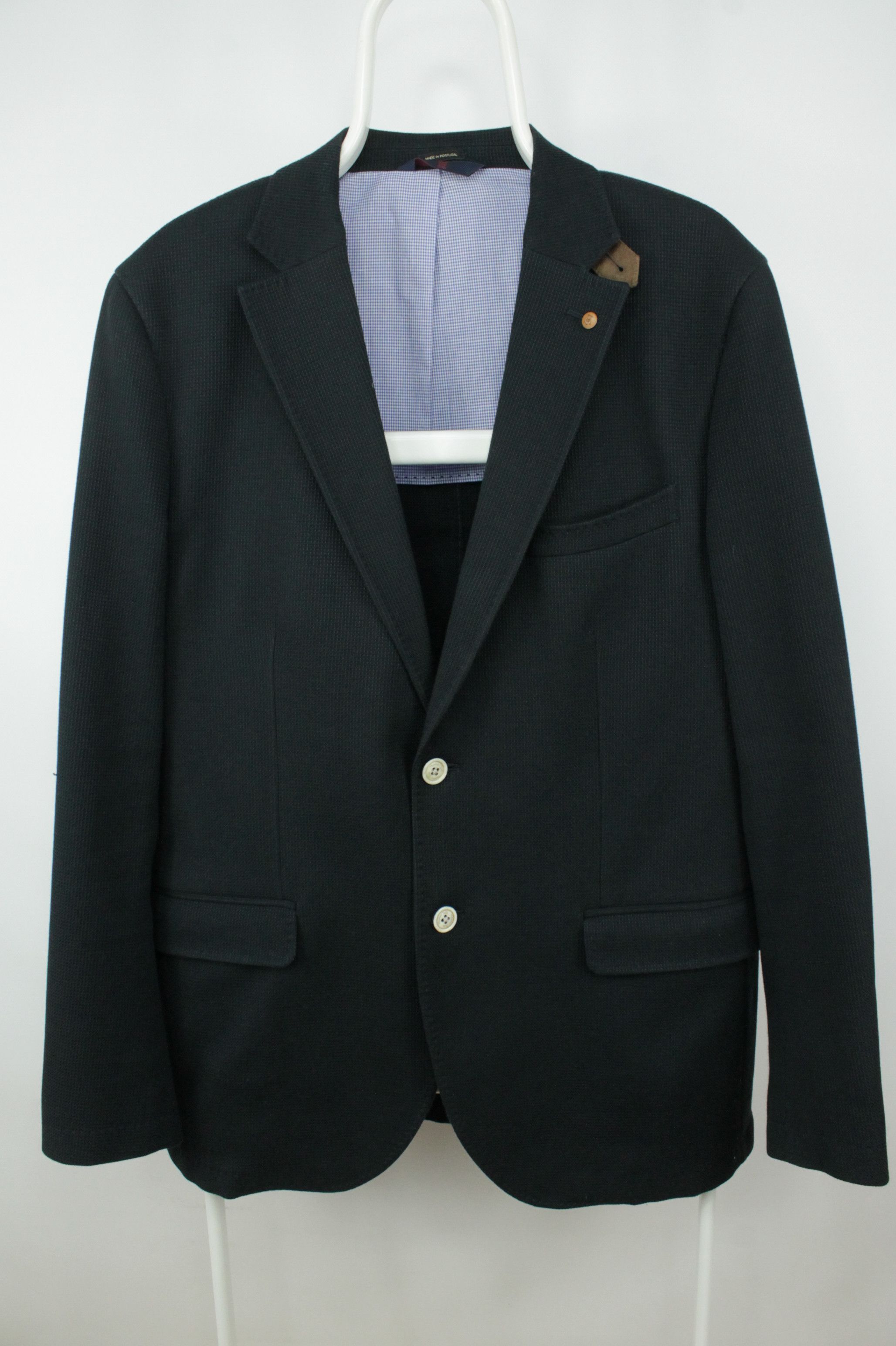 Designer × Massimo Dutti Massimo Dutti Waffle Cotton Elbow Patch Blazer Jacket Size US L / EU 52-54 / 3 - 1 Thumbnail