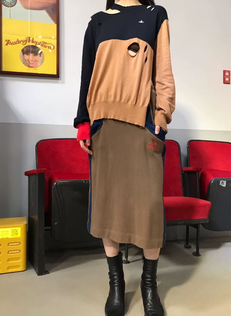 Vivienne Westwood Vivienne Westwood size00 Decomposed knit top with old holes Size M / US 6-8 / IT 42-44 - 3 Thumbnail