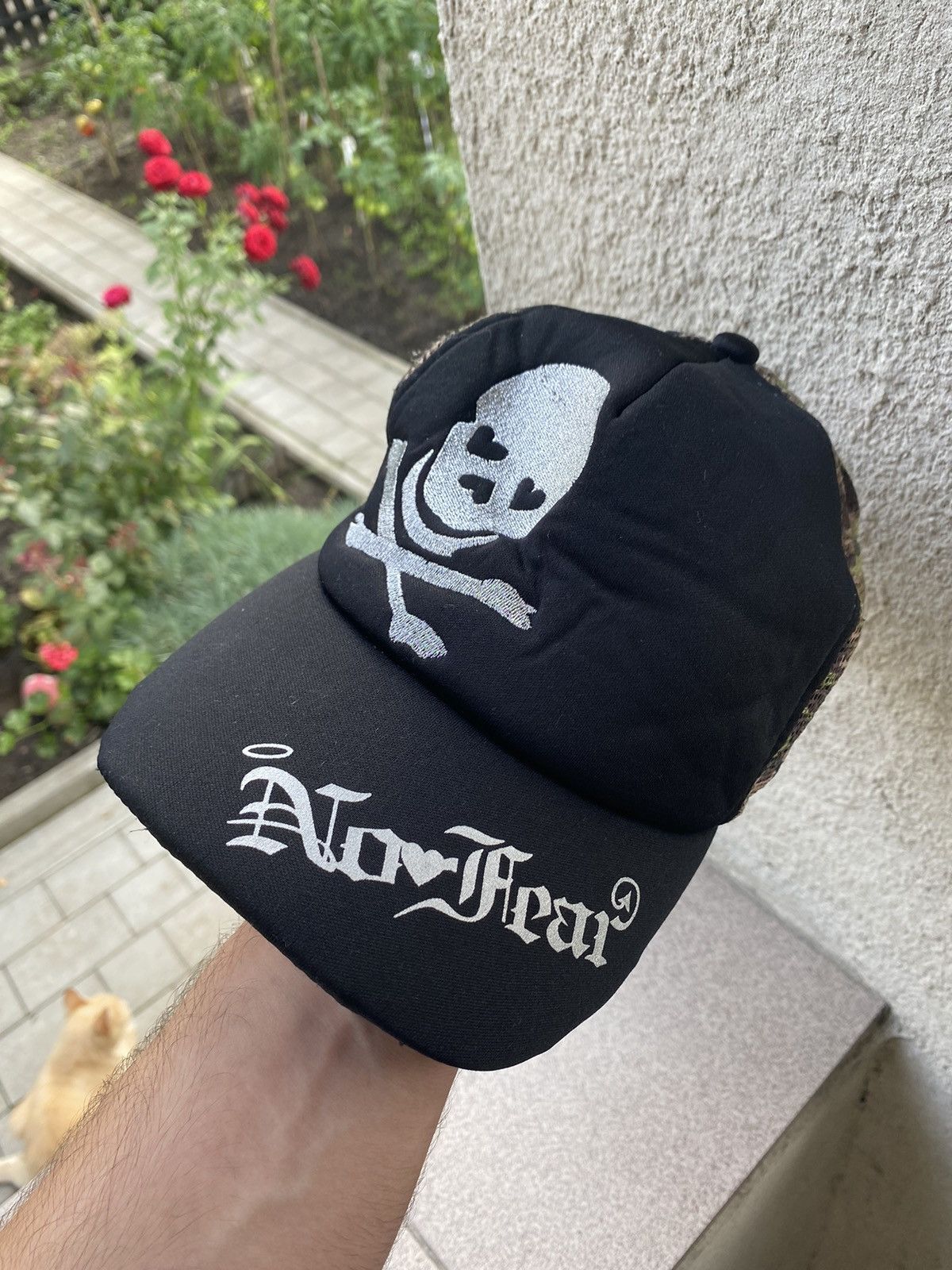 No Fear × Vintage Vintage Y2K No Fear Skull Camo cap hat Affliction style rap Size ONE SIZE - 3 Thumbnail