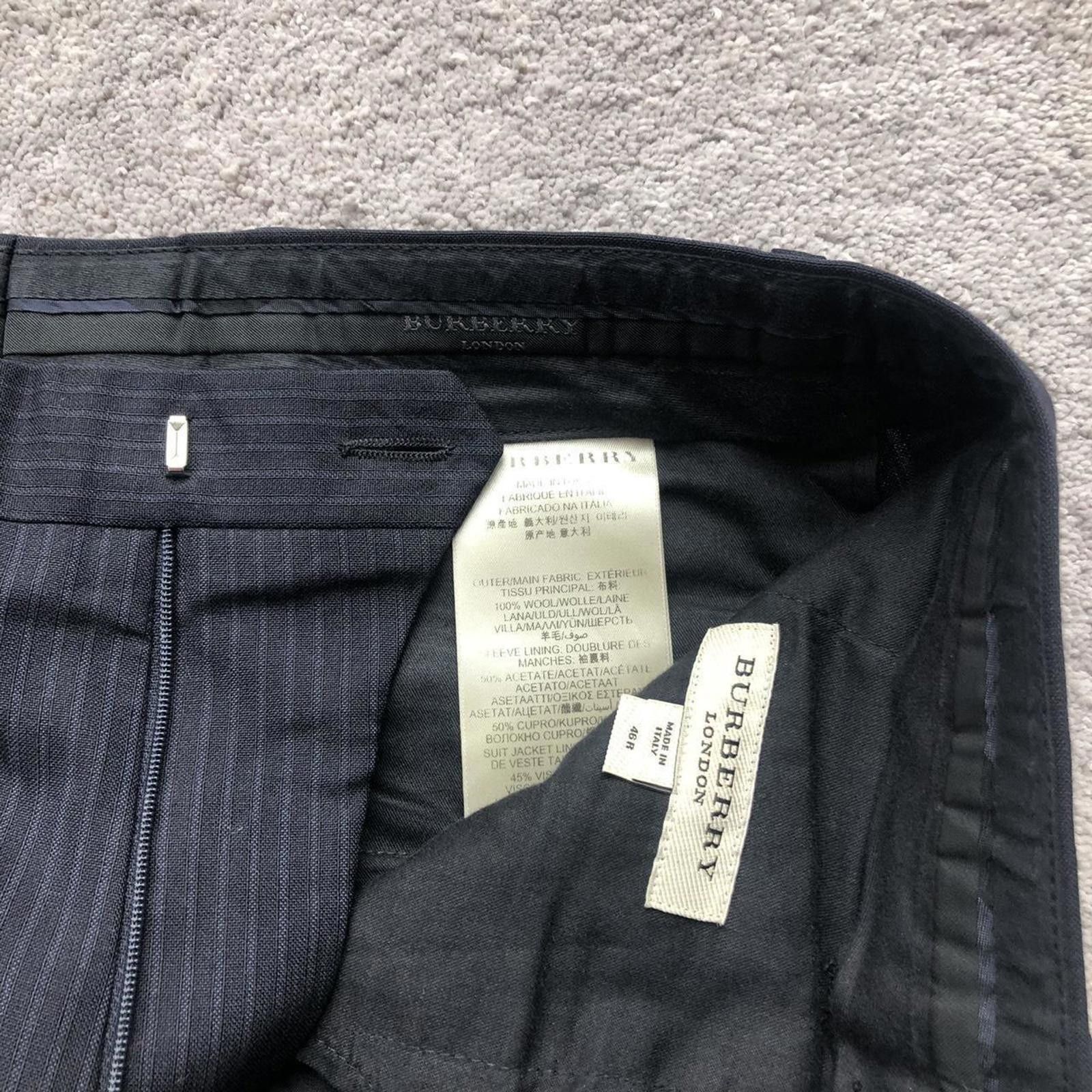 Burberry Burberry Wool Pinstripe Two Piece Suit Blazer Jacket Size 46R - 7 Thumbnail